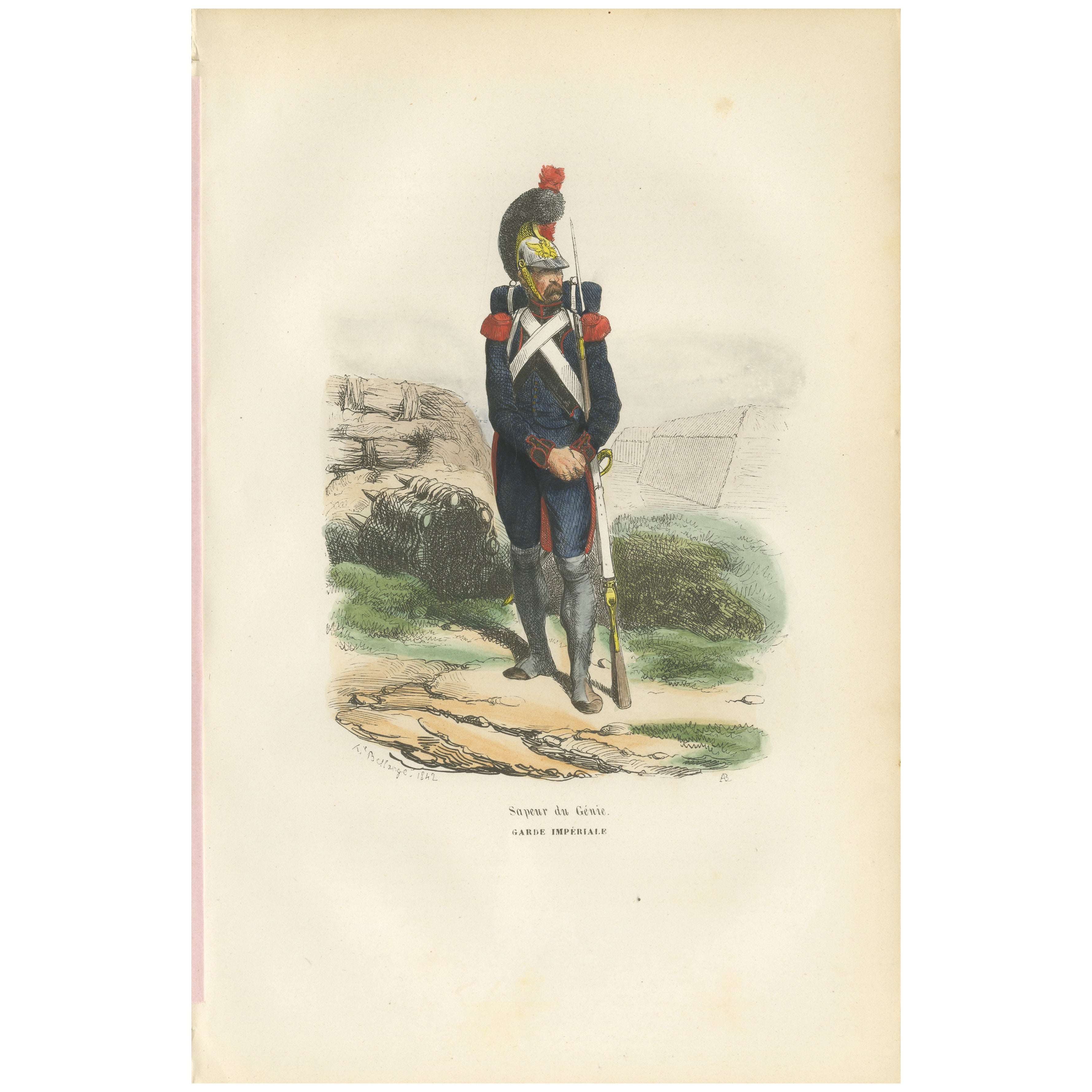 Sapeur du Génie, Garde Impériale – French Military Uniform Print, 1843