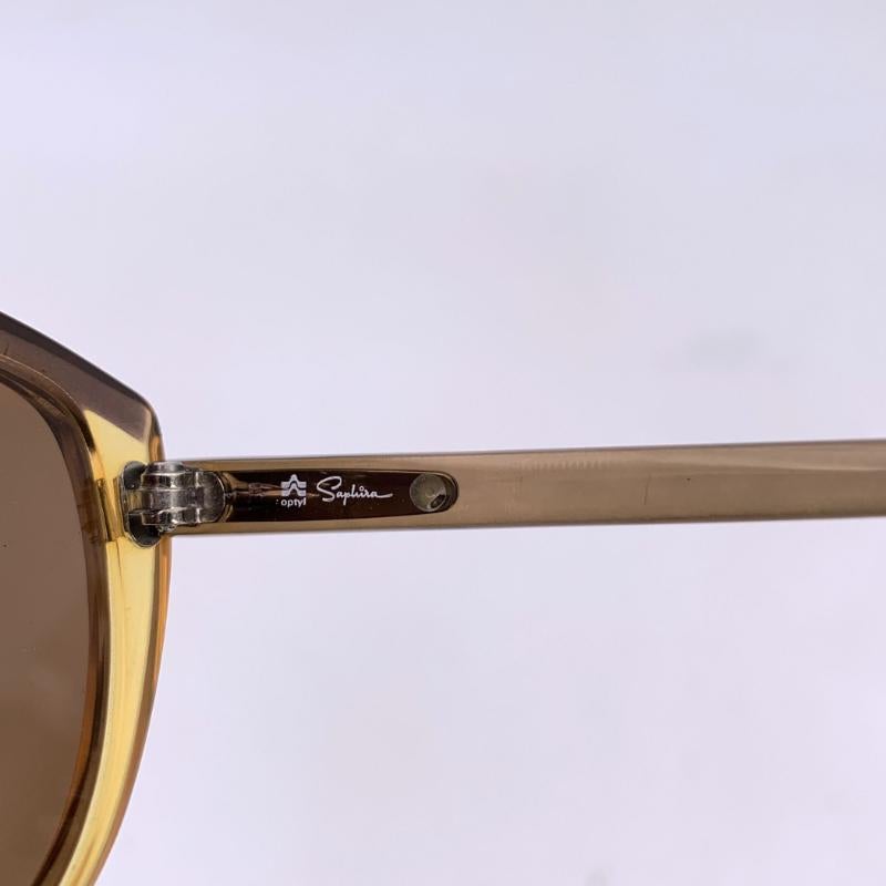 Marron Saphira Butterfly Optyl Lunettes de soleil vintage 54/11 130 mm en vente