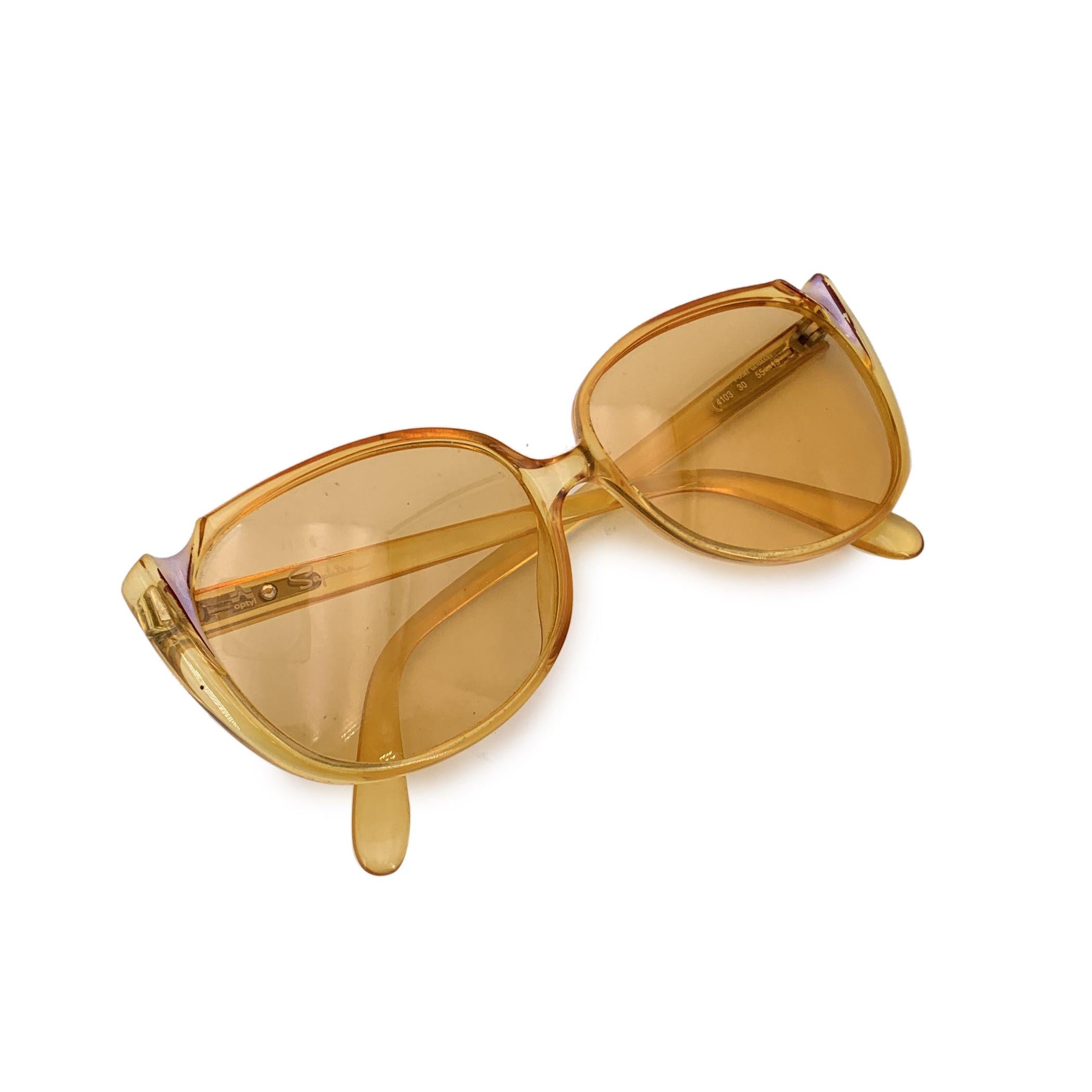 Beige Saphira Vintage Yellow Optyl Sunglasses 4103 30 55/13 130 mm en vente
