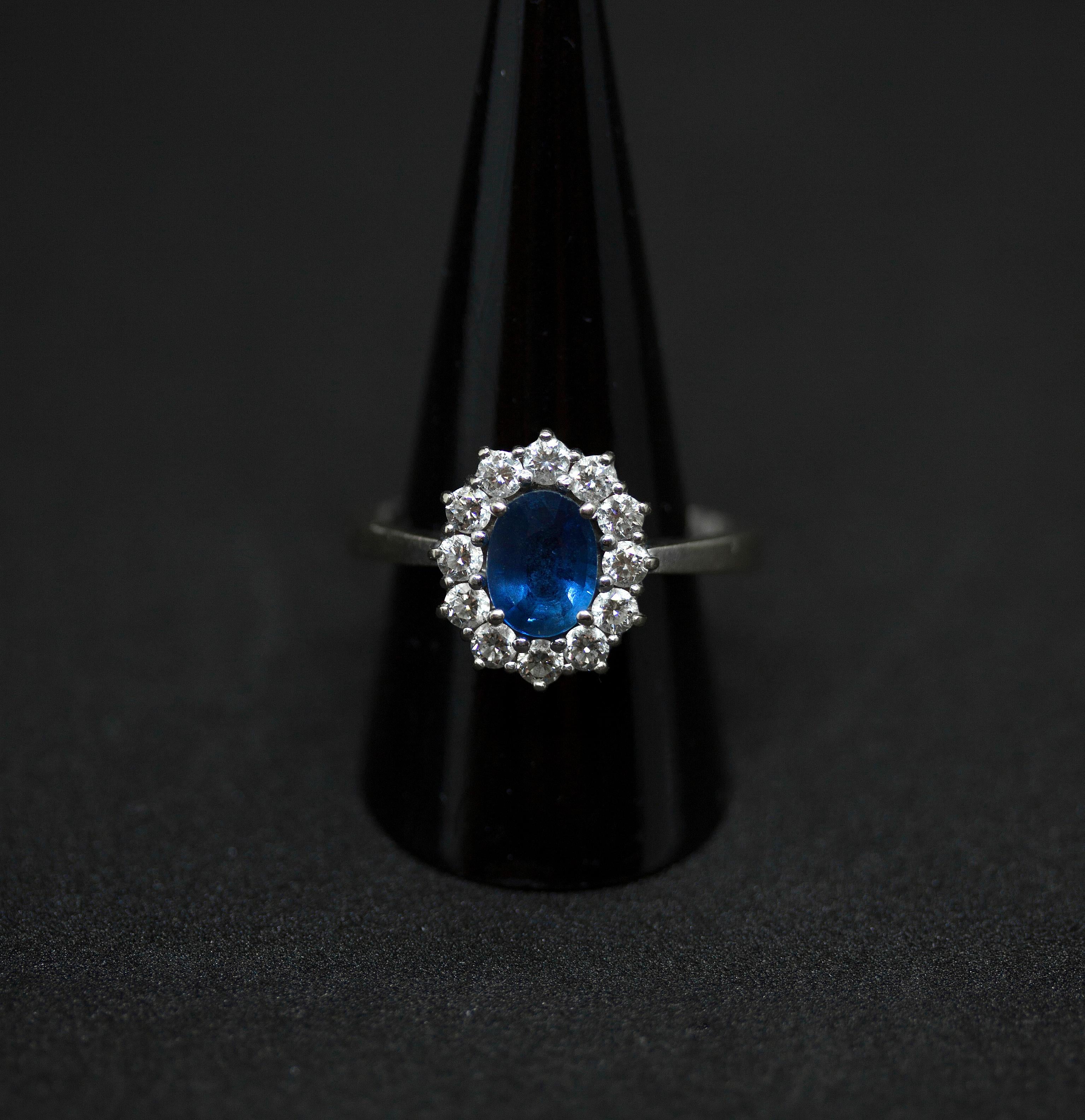 saphire cluster ring