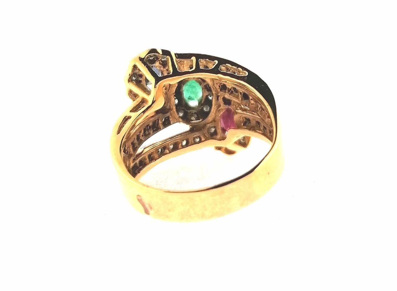 emerald cut saphire ring