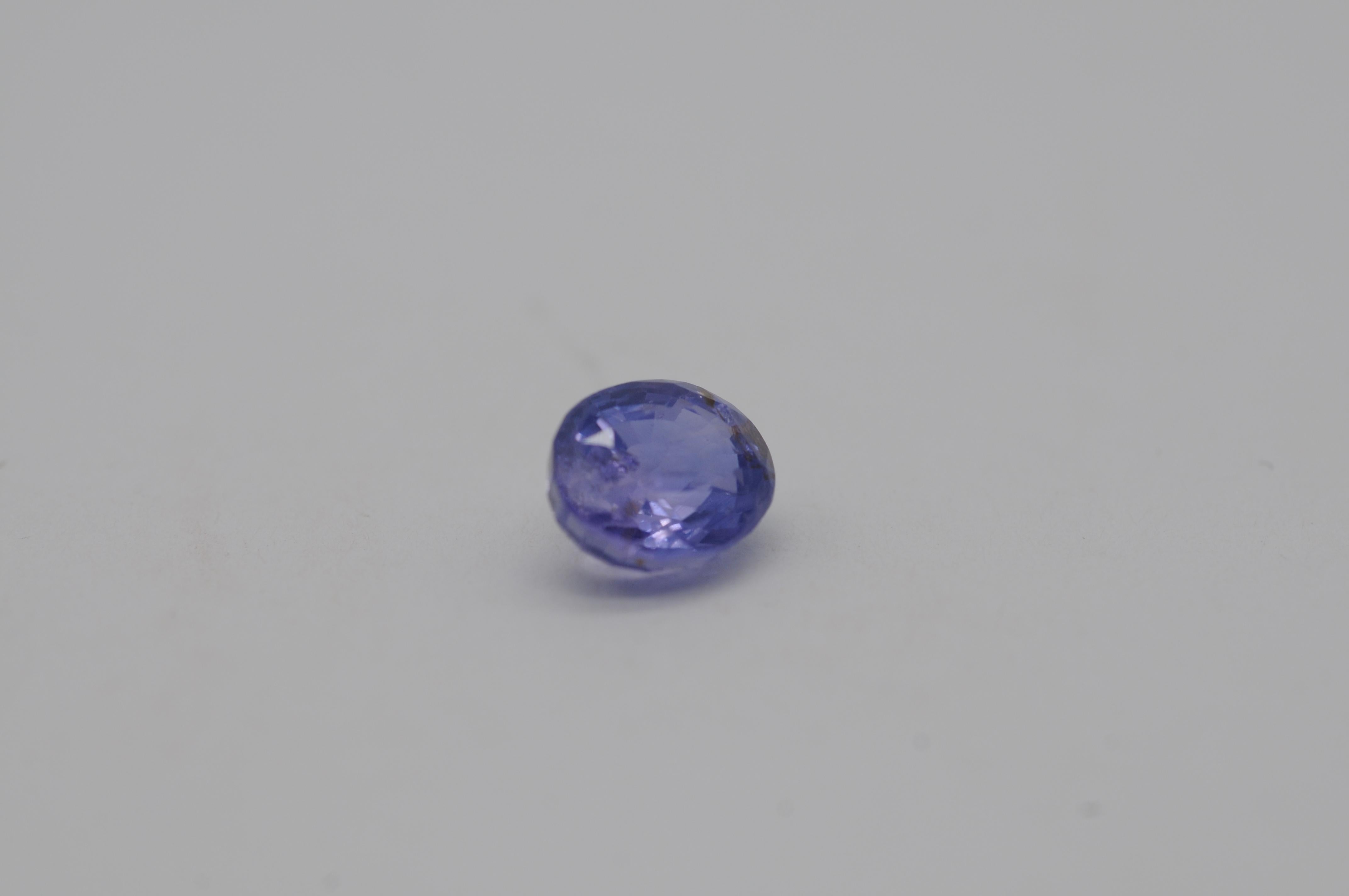 saphir natürlich ceylon purpur-blau saphir 3,29ct (Ovalschliff) im Angebot