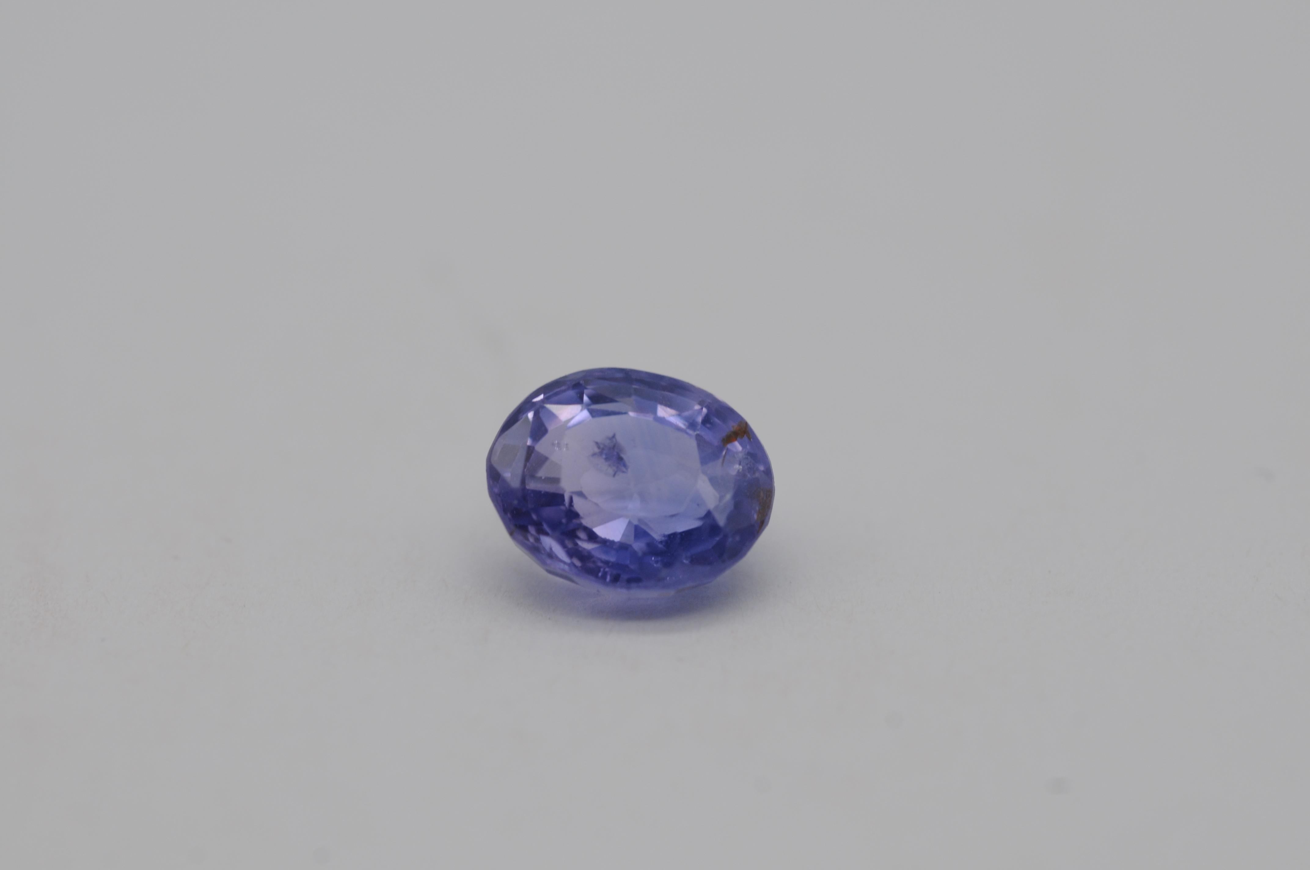 saphir natürlich ceylon purpur-blau saphir 3,29ct für Damen oder Herren im Angebot