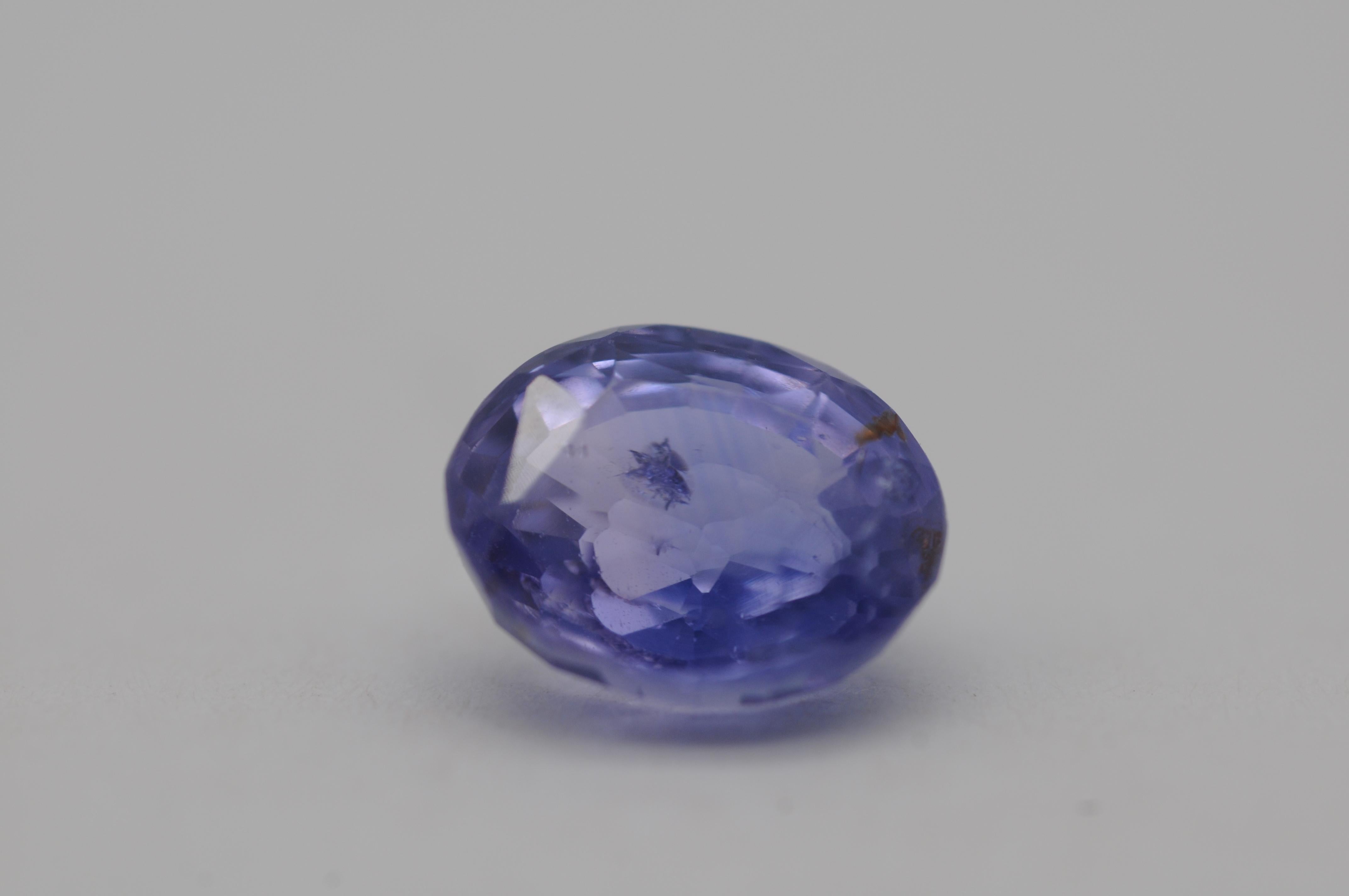 saphir natürlich ceylon purpur-blau saphir 3,29ct im Angebot 1