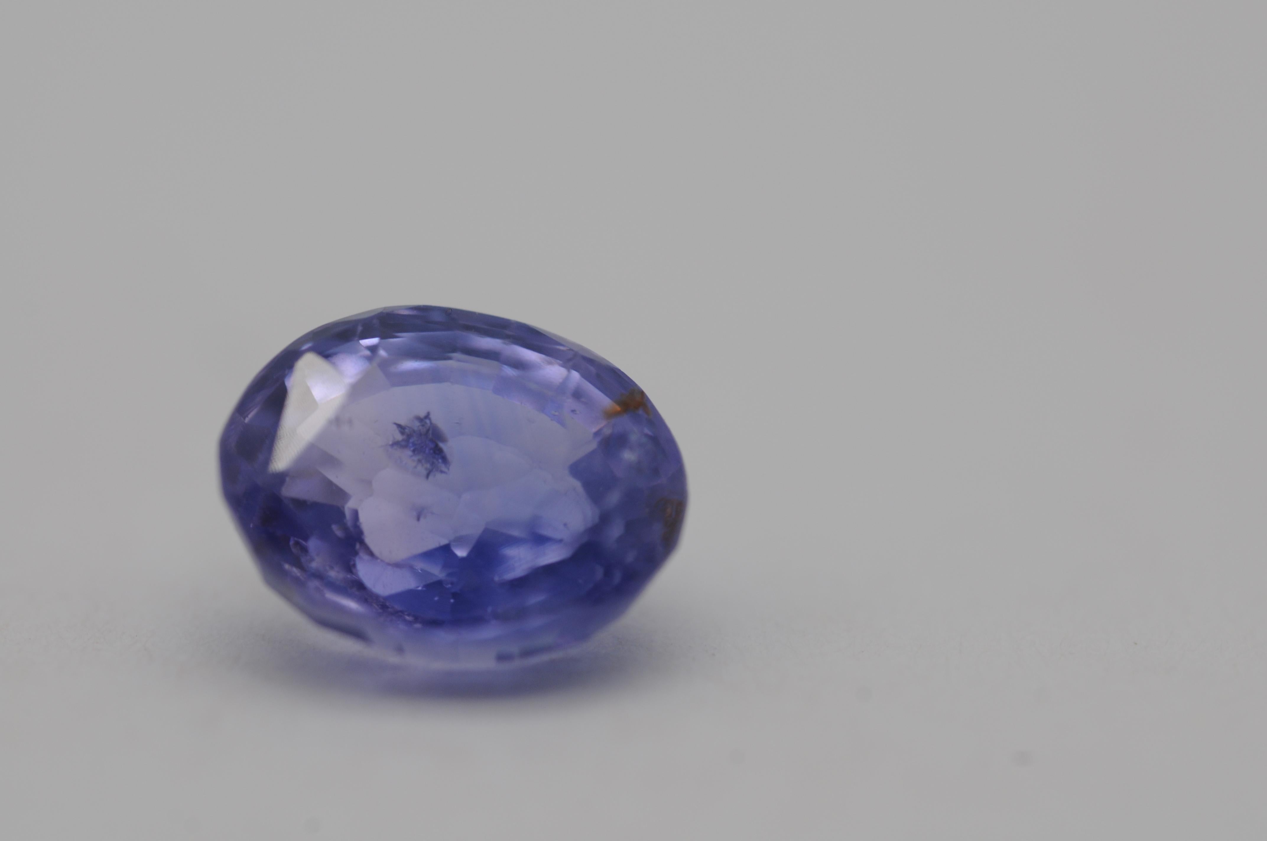 saphir natürlich ceylon purpur-blau saphir 3,29ct im Angebot 2
