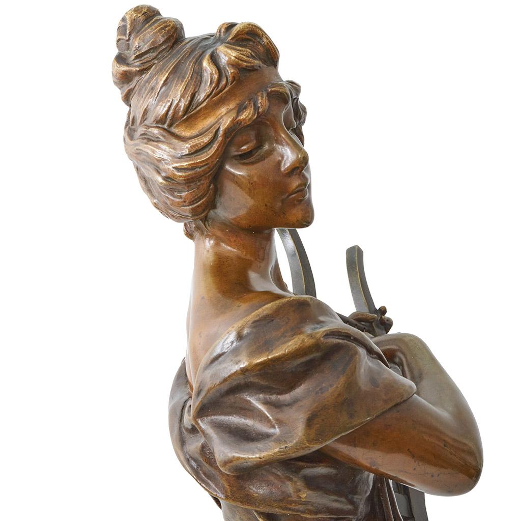 Sapho A large Art Nouveau sculpture by Emmanuel Villanis 3
