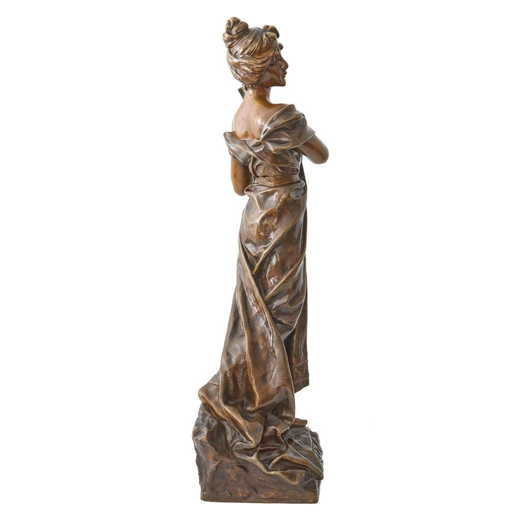Bronze Sapho A large Art Nouveau sculpture by Emmanuel Villanis For Sale