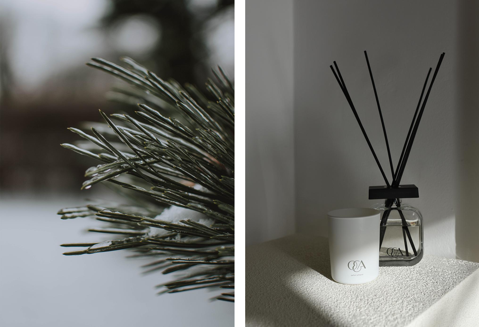 O&A London creates sophisticated scents for your home together with the best perfume houses in Grasse. Individually designed home diffusers will add an indelible impression of your home, literally in the air itself.

Top notes: green notes of fir
