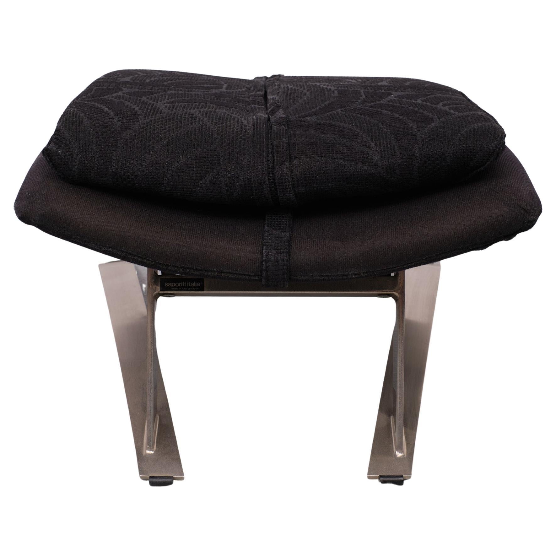 Top quality foot stool by Saporiti Italy . Solid polished Steel base comes with 
a loose cushion. Adjustable in height just by pulling it up .  
Please don't hesitate to reach out for alternative shipping quotes