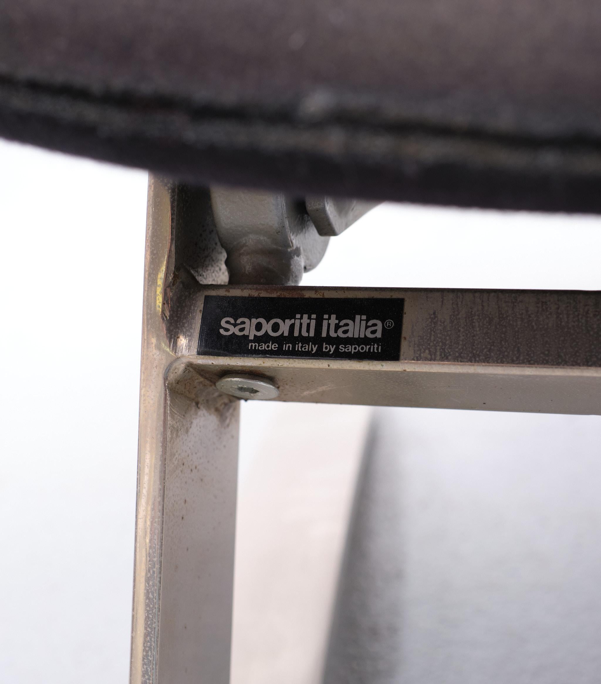 Verstellbarer Fußhocker von Saporiti, Italien 1980er Jahre  (Ende des 20. Jahrhunderts) im Angebot