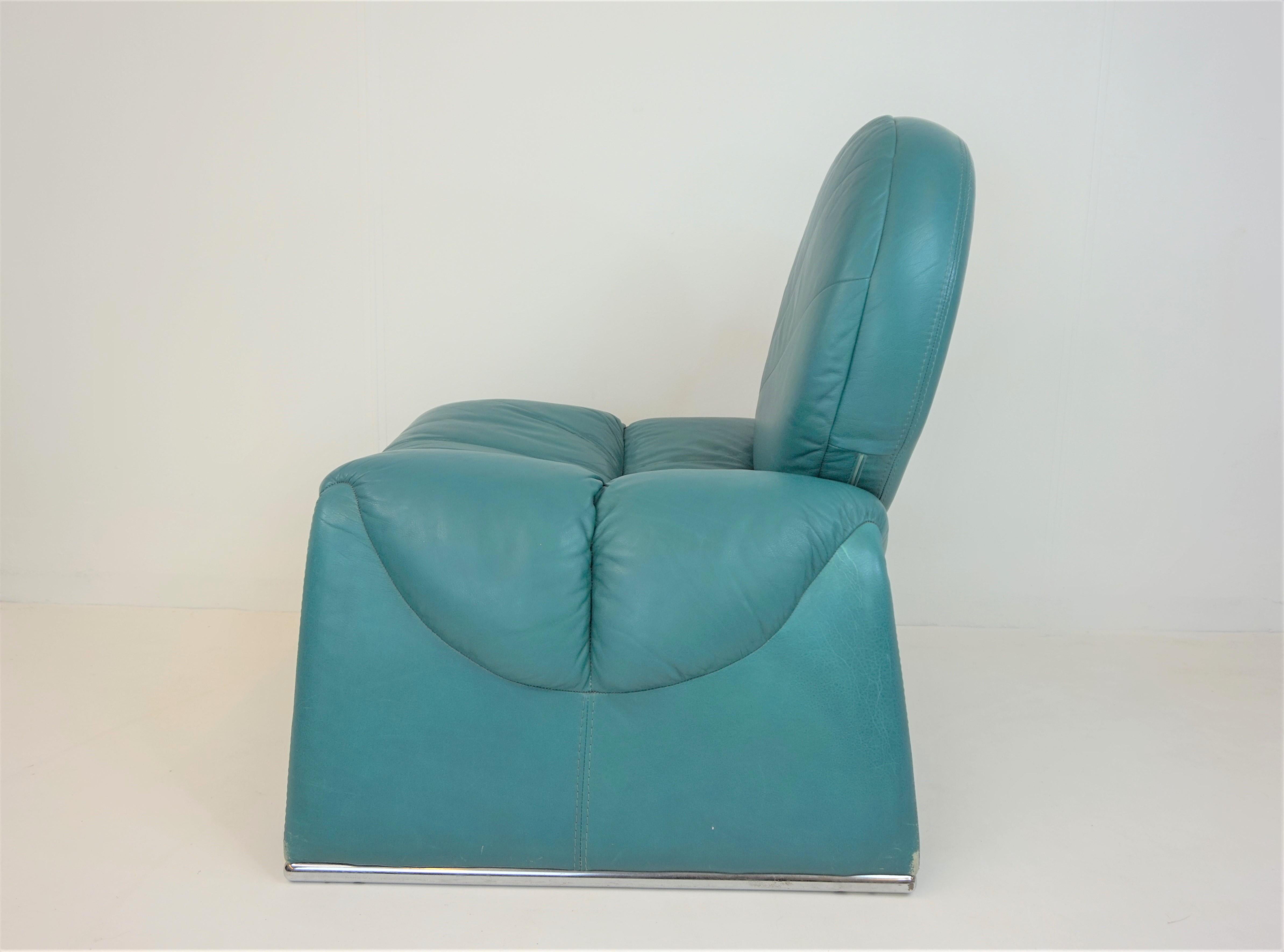 Saporiti C35 Calypso leather lounge chair by Vittorio Introini 3