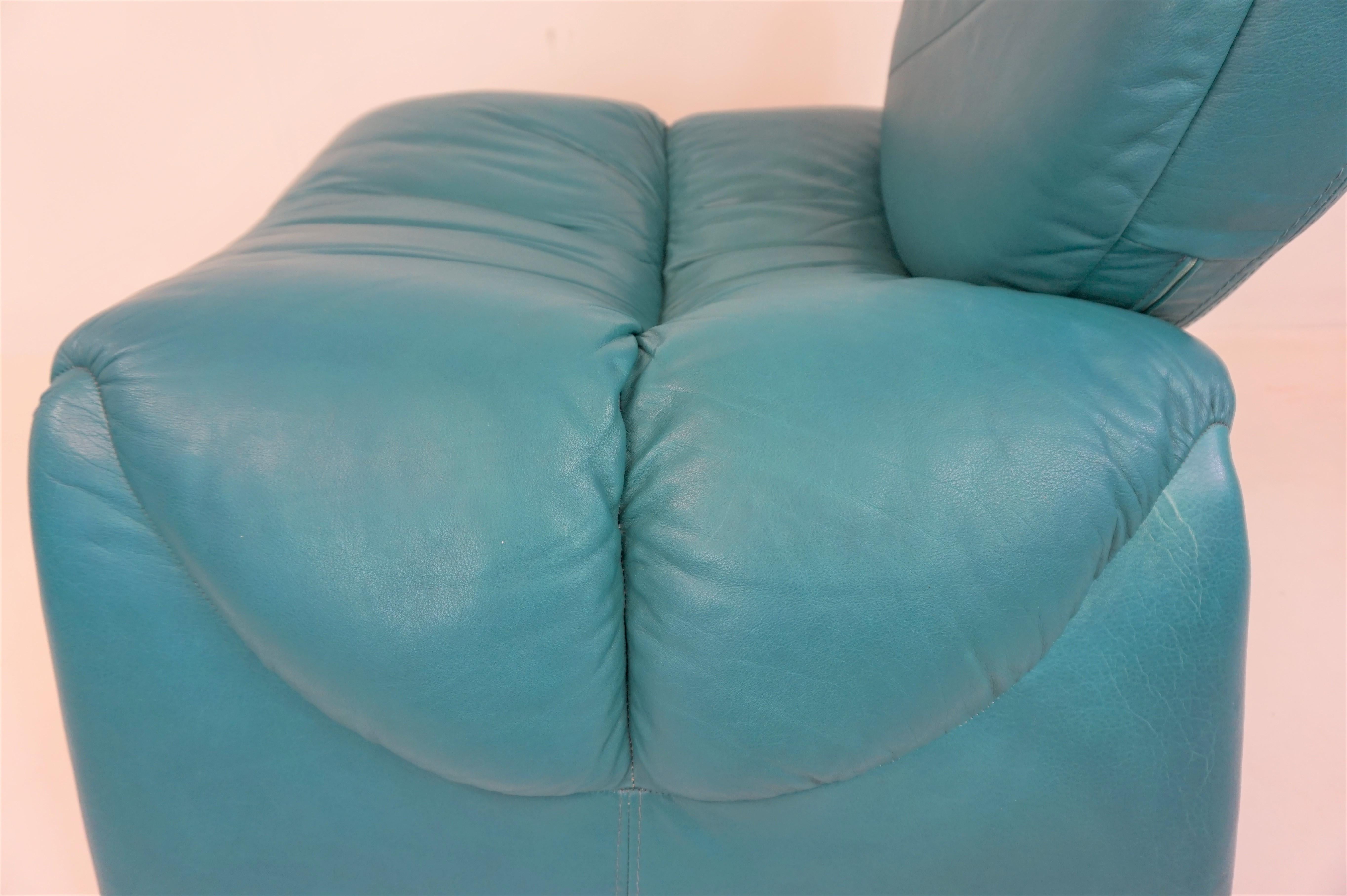 Saporiti C35 Calypso leather lounge chair by Vittorio Introini 4