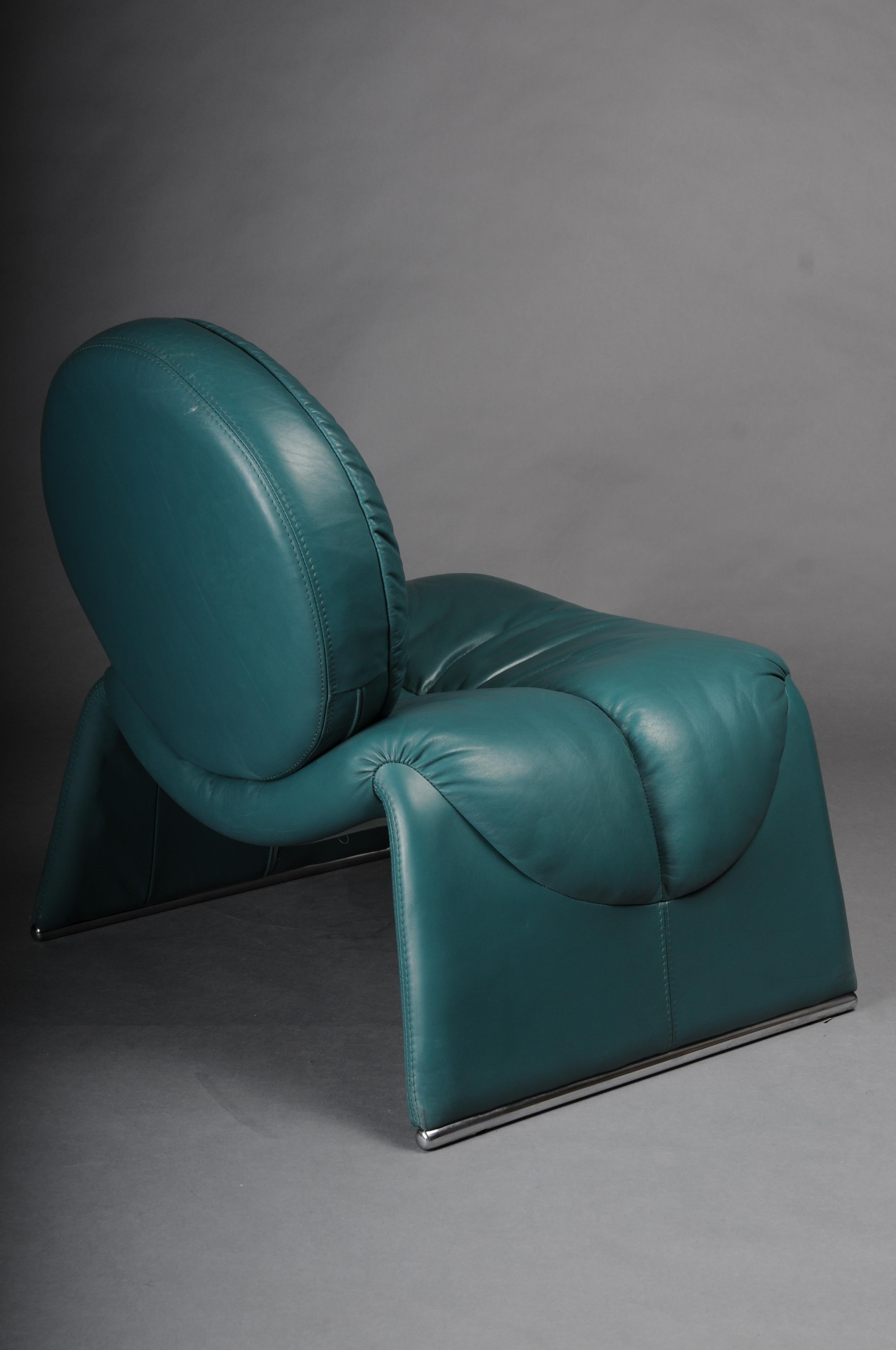 Saporiti C35 Calypso-Leder-Loungesessel von Vittorio Introini in vendita 5