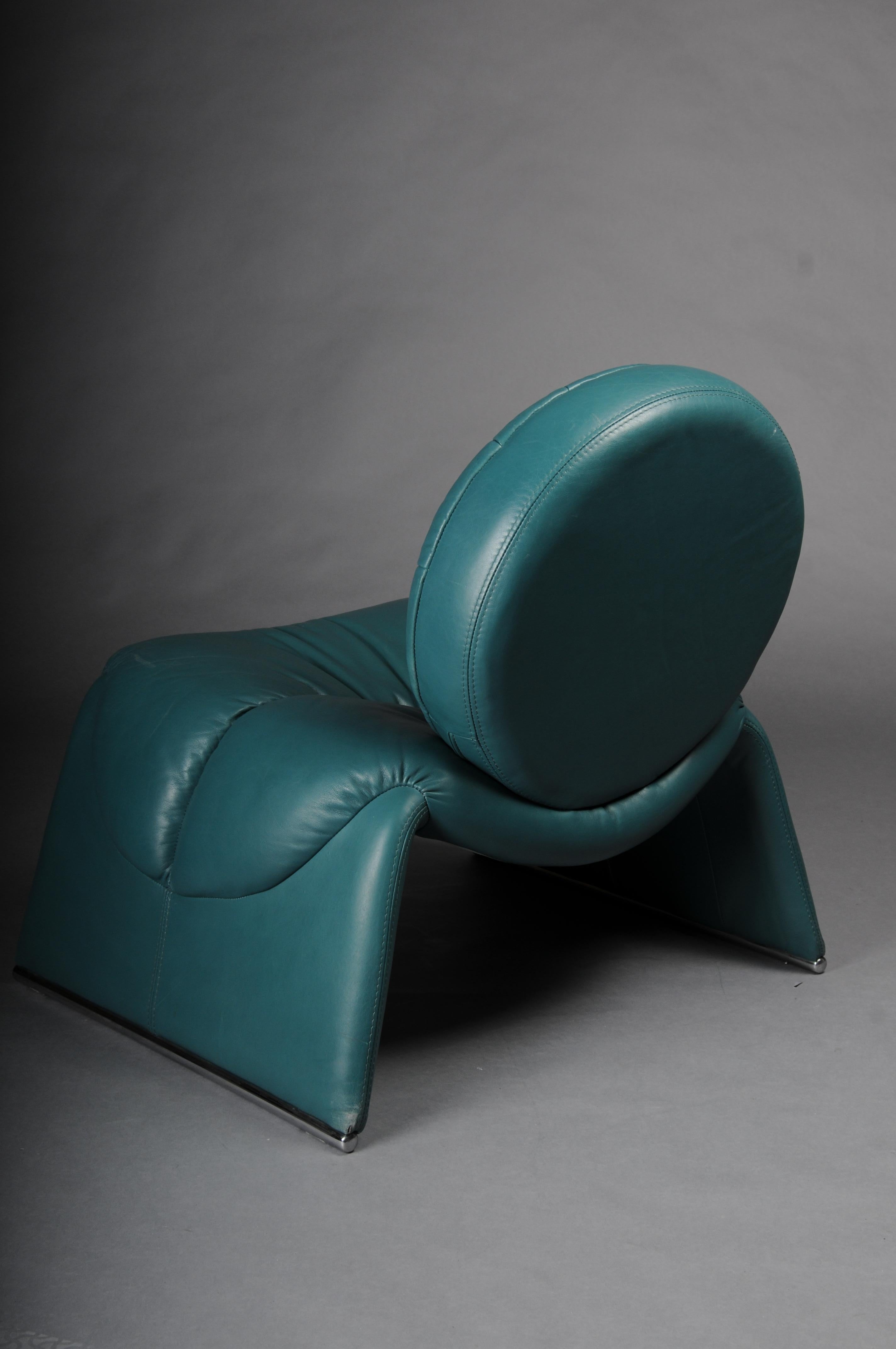 Saporiti C35 Calypso-Leder-Loungesessel von Vittorio Introini in vendita 6