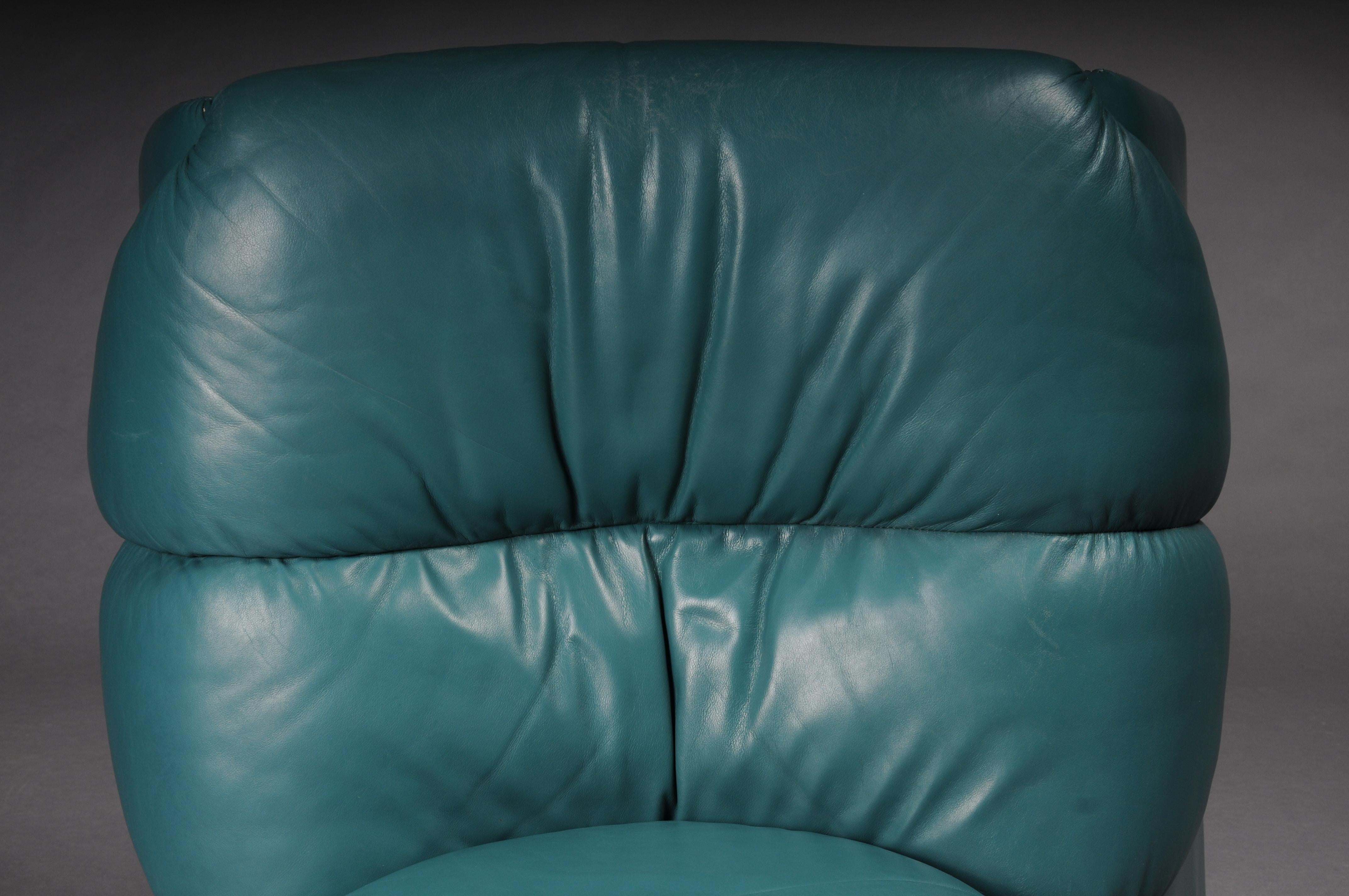 Saporiti C35 Calypso-Leder-Loungesessel von Vittorio Introini in vendita 7