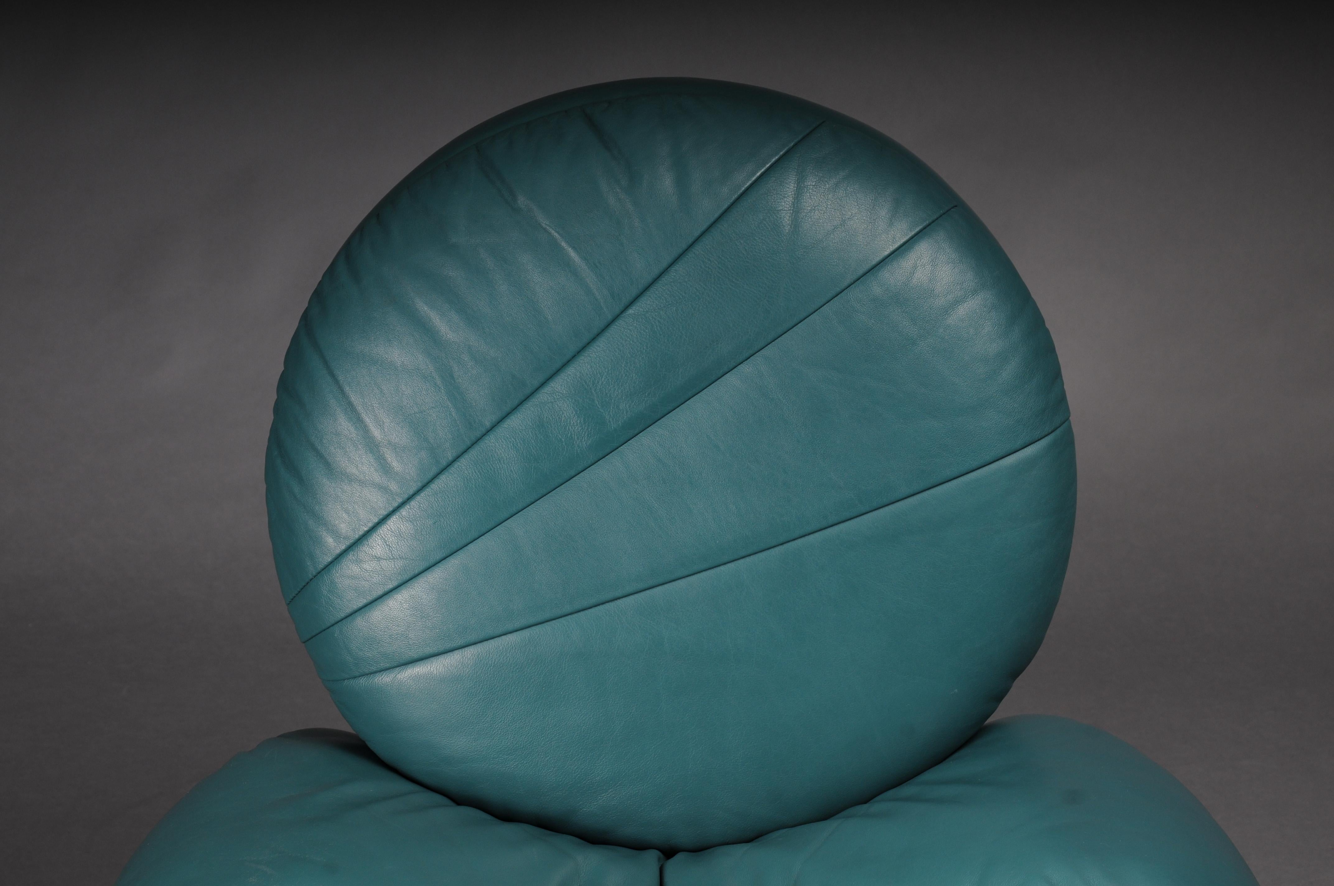Saporiti C35 Calypso-Leder-Loungesessel von Vittorio Introini in vendita 8