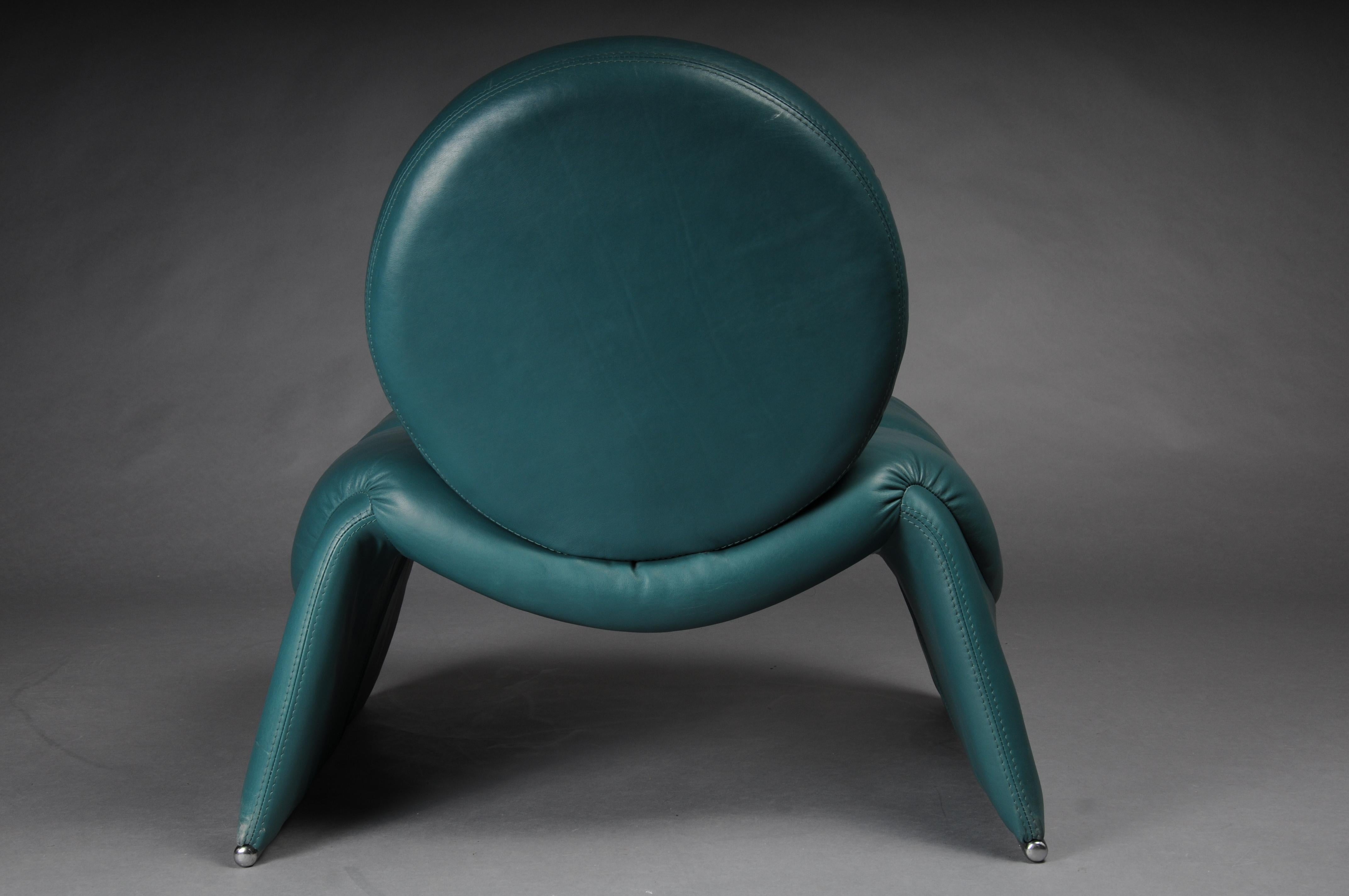 Saporiti C35 Calypso-Leder-Loungesessel von Vittorio Introini in vendita 11