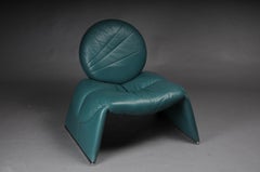 Saporiti C35 Calypso-Leder-Loungesessel von Vittorio Introini