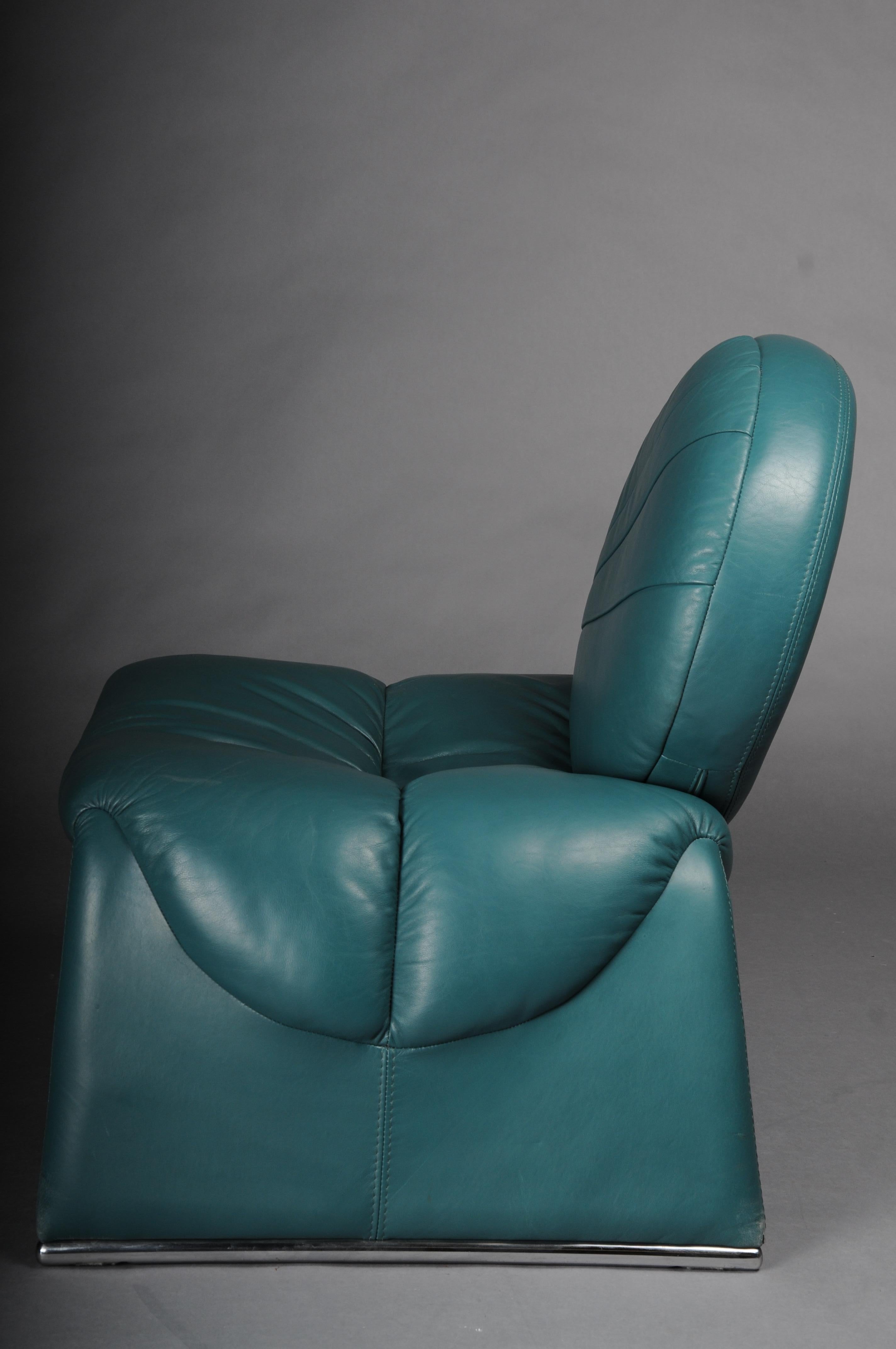 Pelle Saporiti C35 Calypso-Leder-Loungesessel von Vittorio Introini in vendita