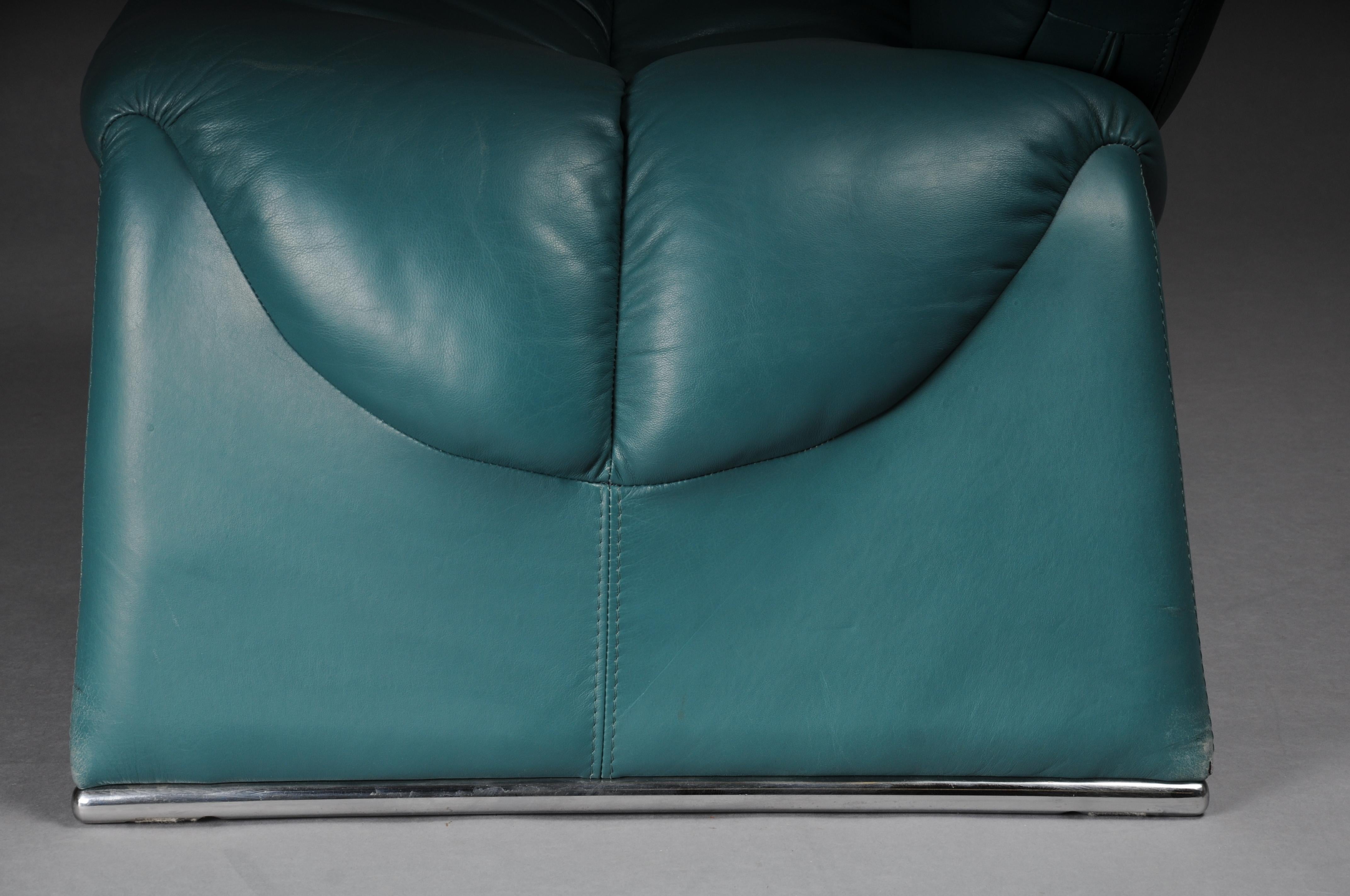 Saporiti C35 Calypso-Leder-Loungesessel von Vittorio Introini in vendita 1