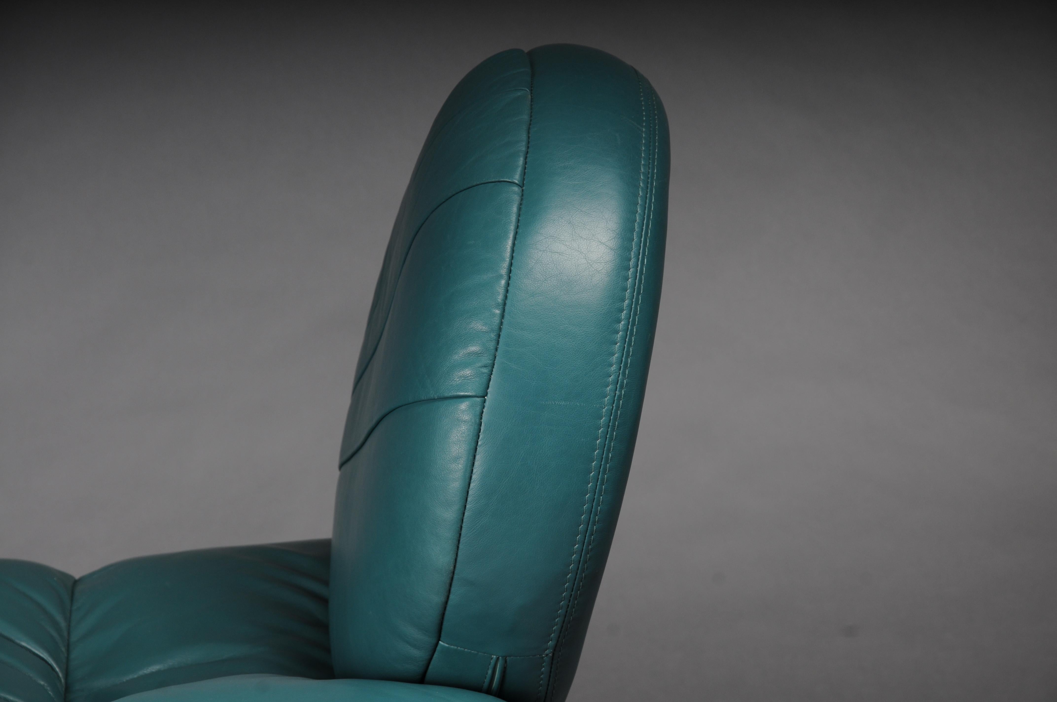 Saporiti C35 Calypso-Leder-Loungesessel von Vittorio Introini in vendita 3