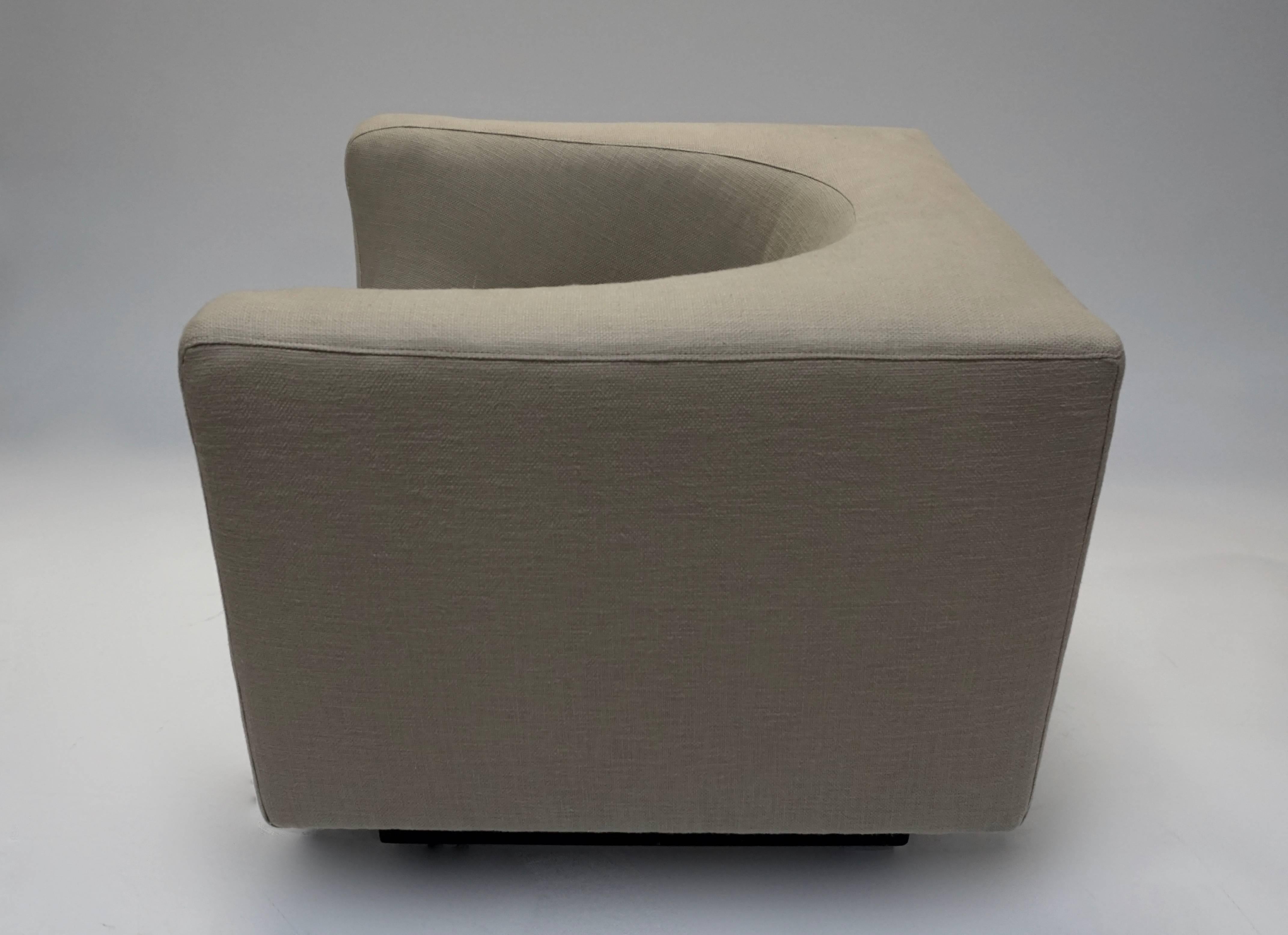 Saporiti Chair and Ottoman For Sale 1