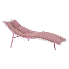 Chaise longue Saporiti en tissu Missoni de Giovanni Offredi, 1980, Italie