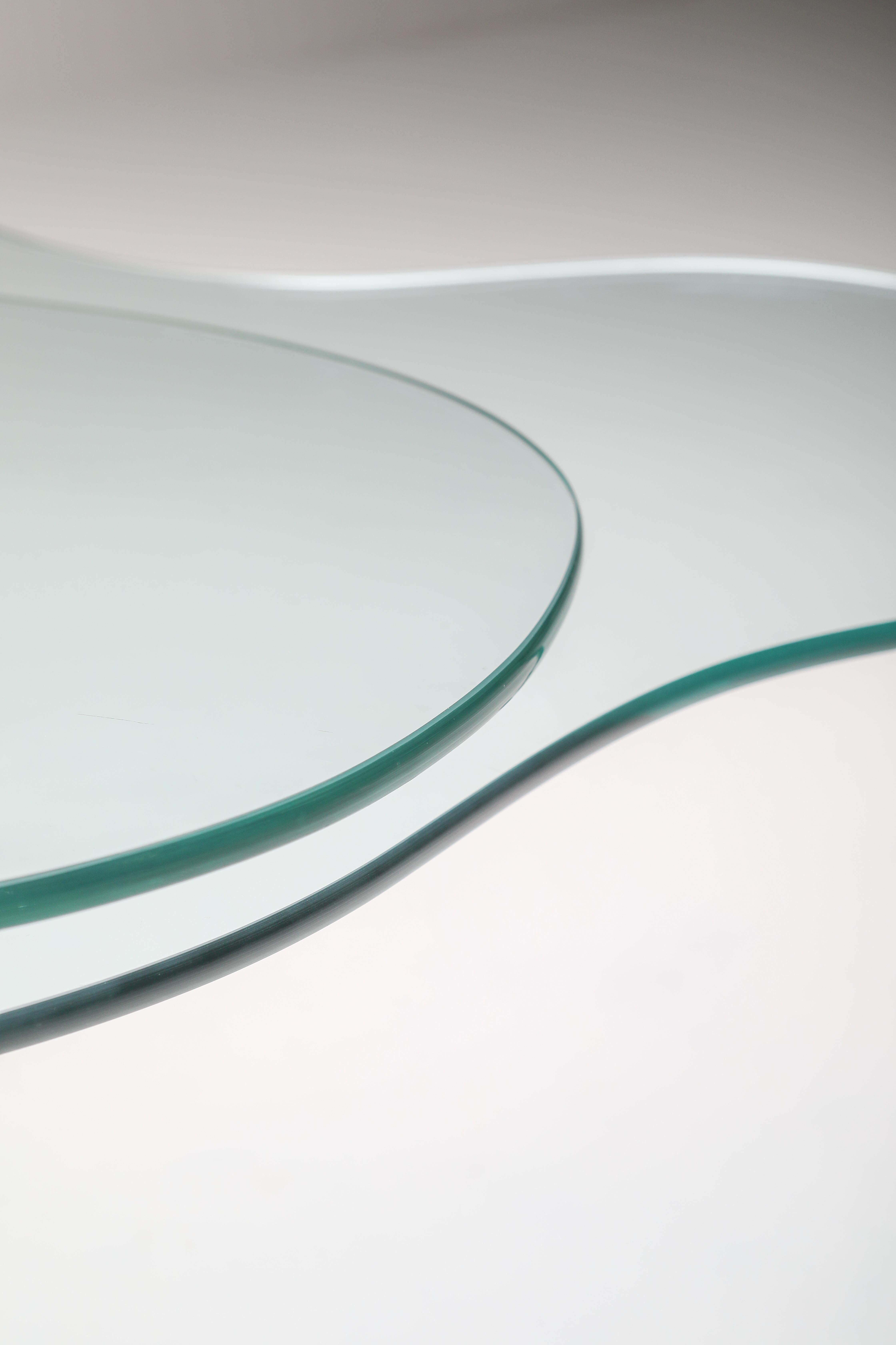 Saporiti Concrete and Glass Postmodern Coffee Table 2