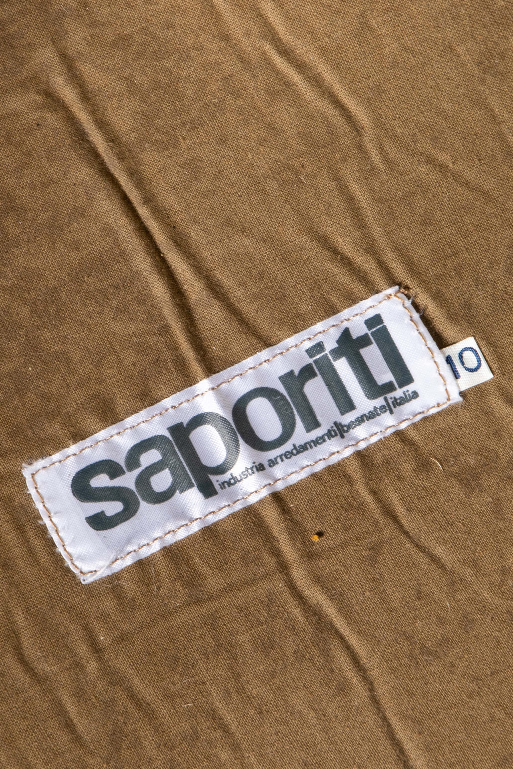 Canapé d'angle Confidential Corner de Saporiti en tissu de velours original d'Alberto Rosselli 3