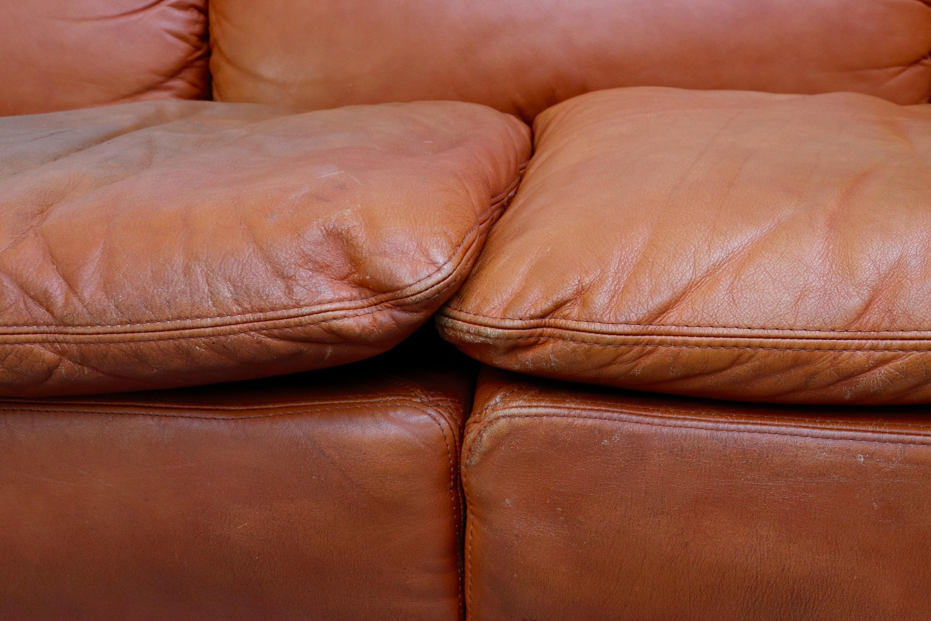 Saporiti 'Confidential' Leather Sectional Sofa by Alberto Rosselli 2