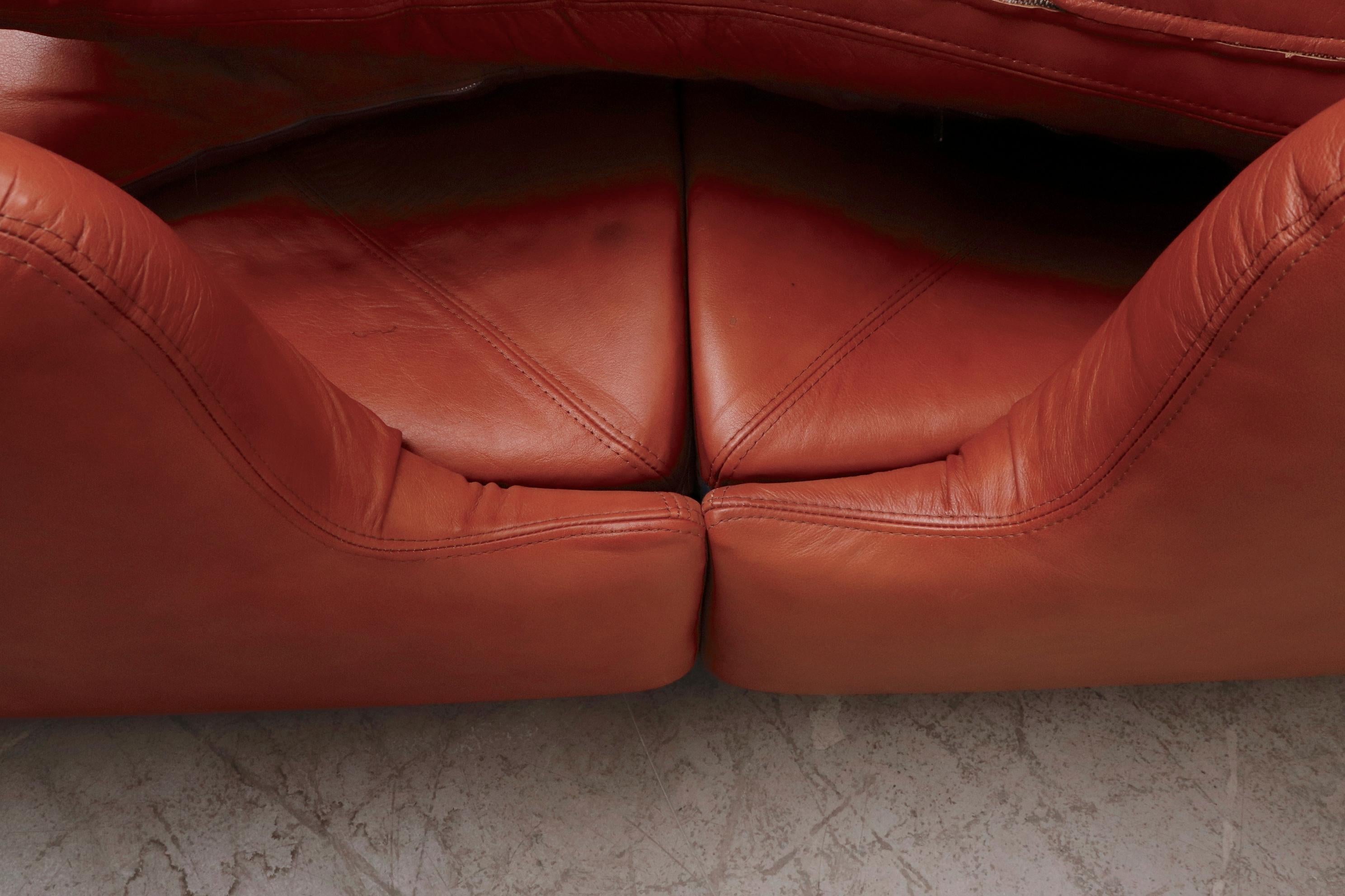 Saporiti 'Confidential' Leather Sectional Sofa by Alberto Rosselli 3