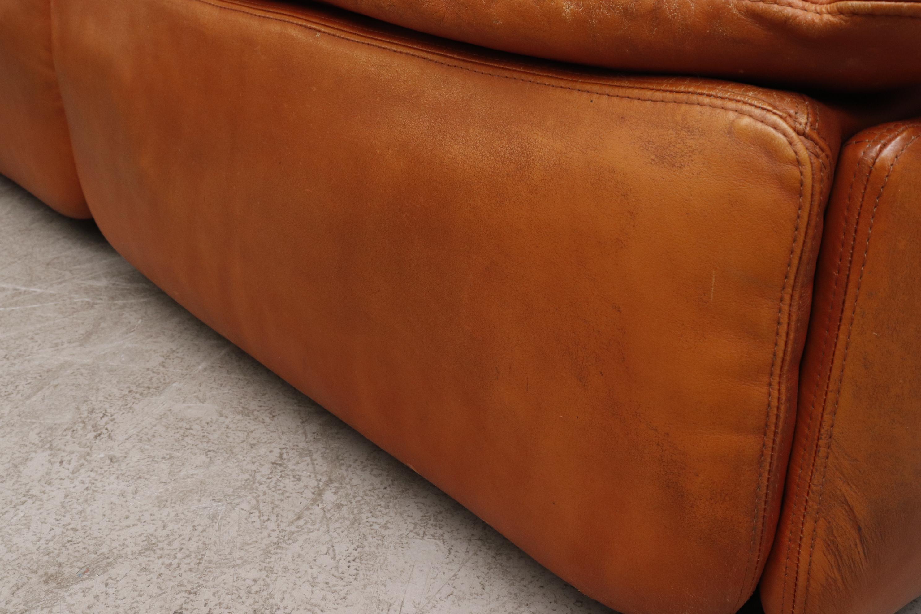 Late 20th Century Saporiti 'Confidential' Leather Sectional Sofa by Alberto Rosselli