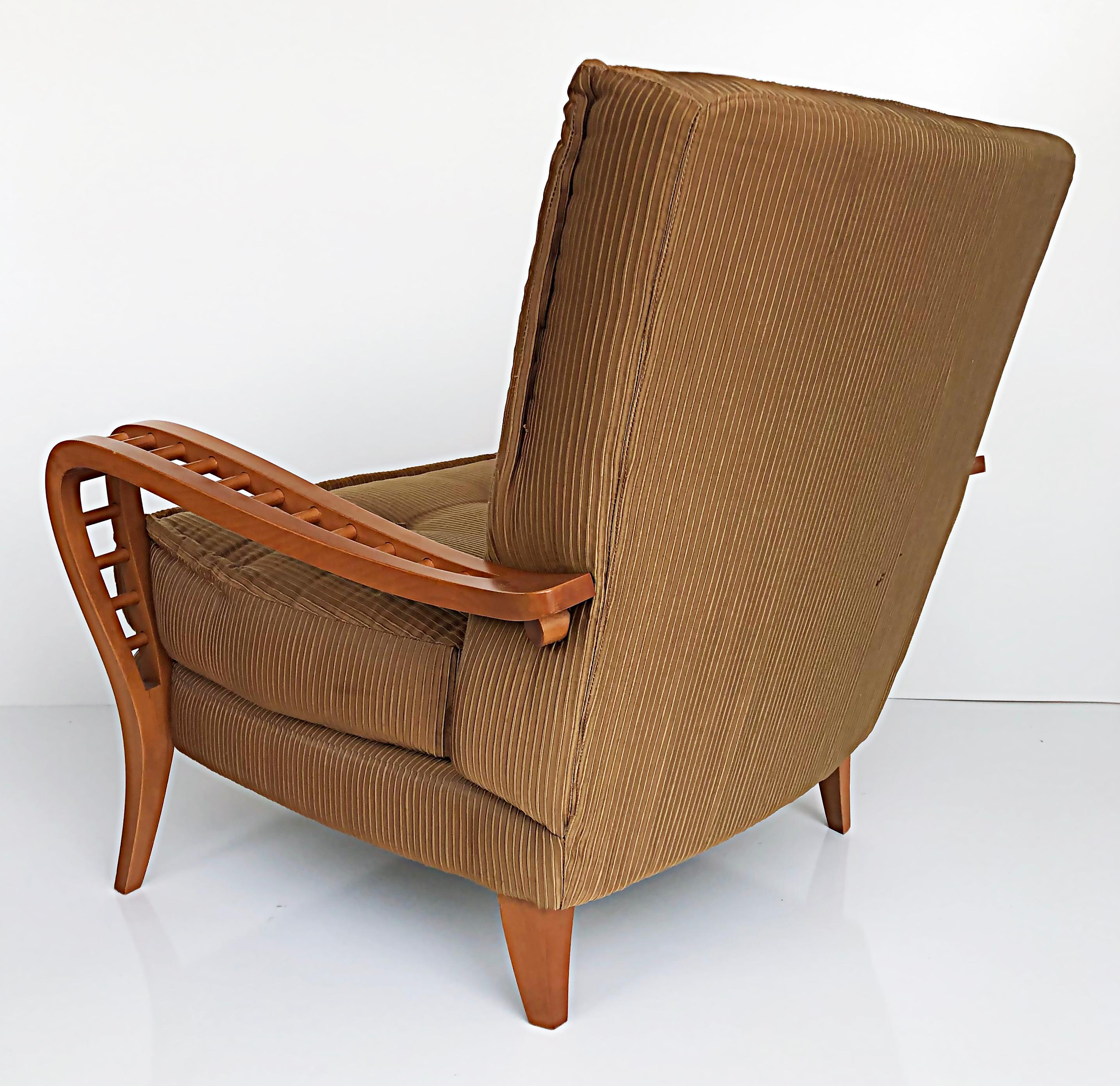 Saporiti, Il Loft Martina Club Chairs, Bergamo Etoile Fabric, Pair For Sale 2