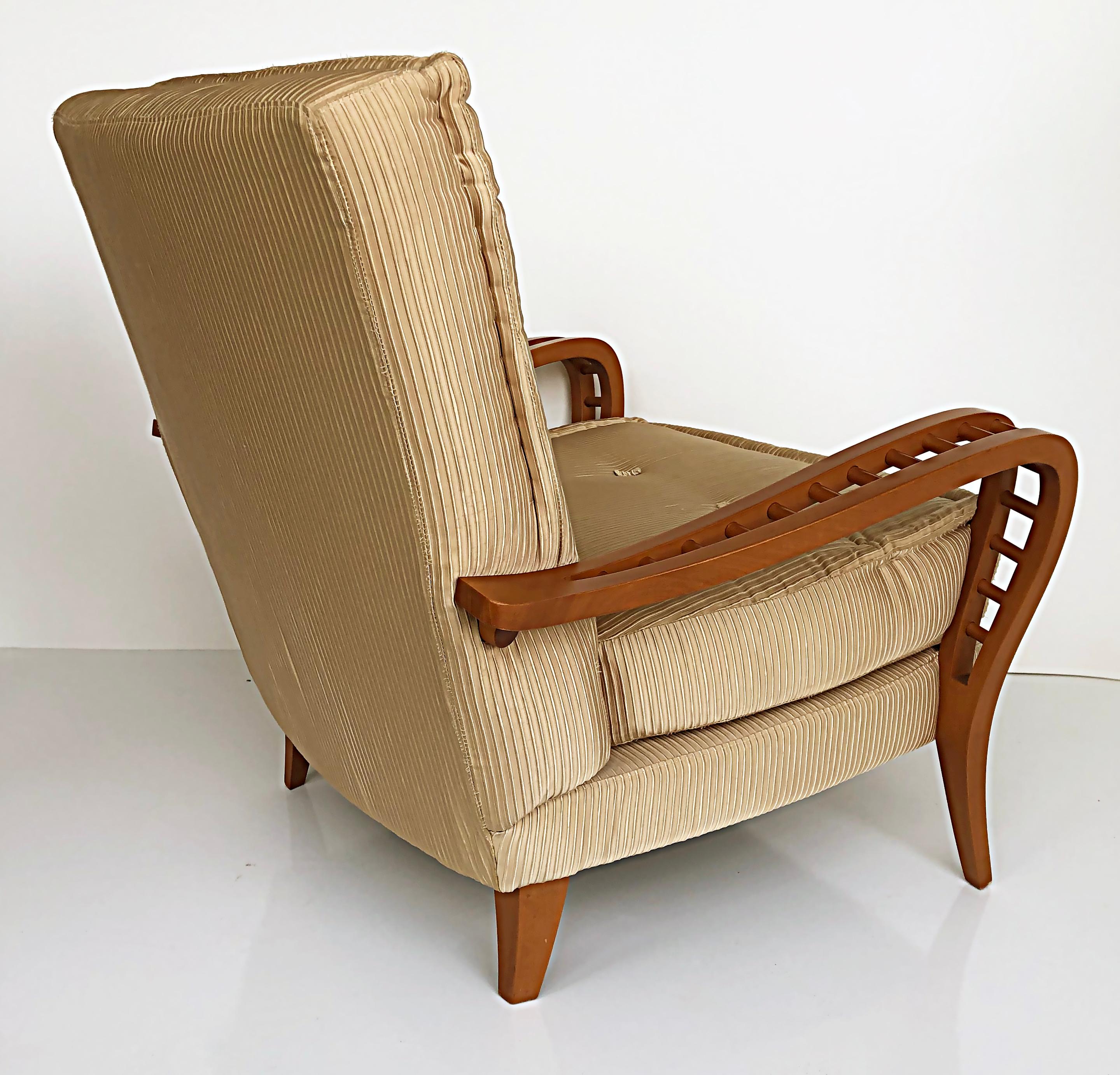 Saporiti, Il Loft Martina Club Chairs, Bergamo Etoile Fabric, Pair For Sale 3