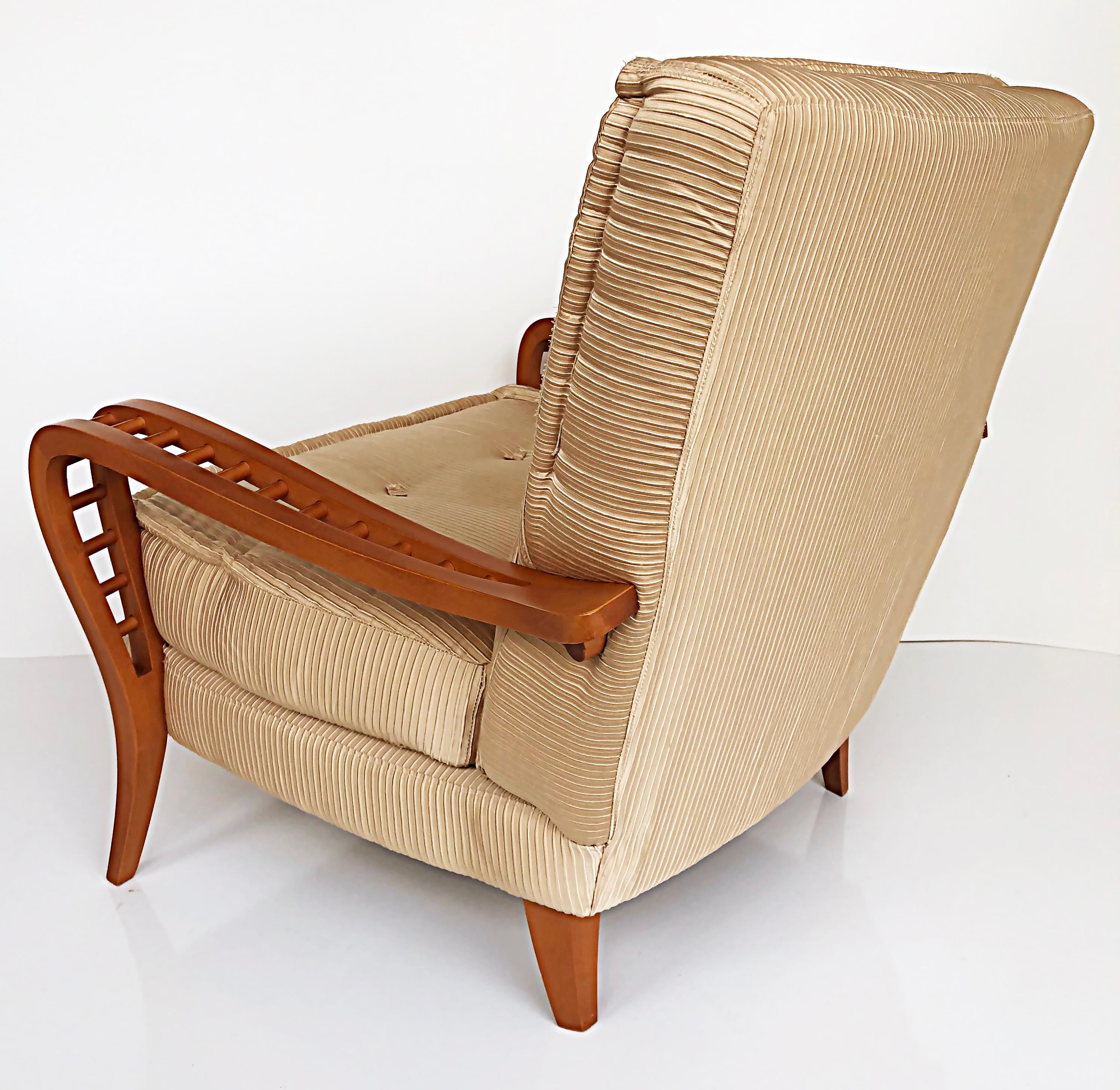 Saporiti, Il Loft Martina Club Chairs, Bergamo Etoile Fabric, Pair For Sale 4