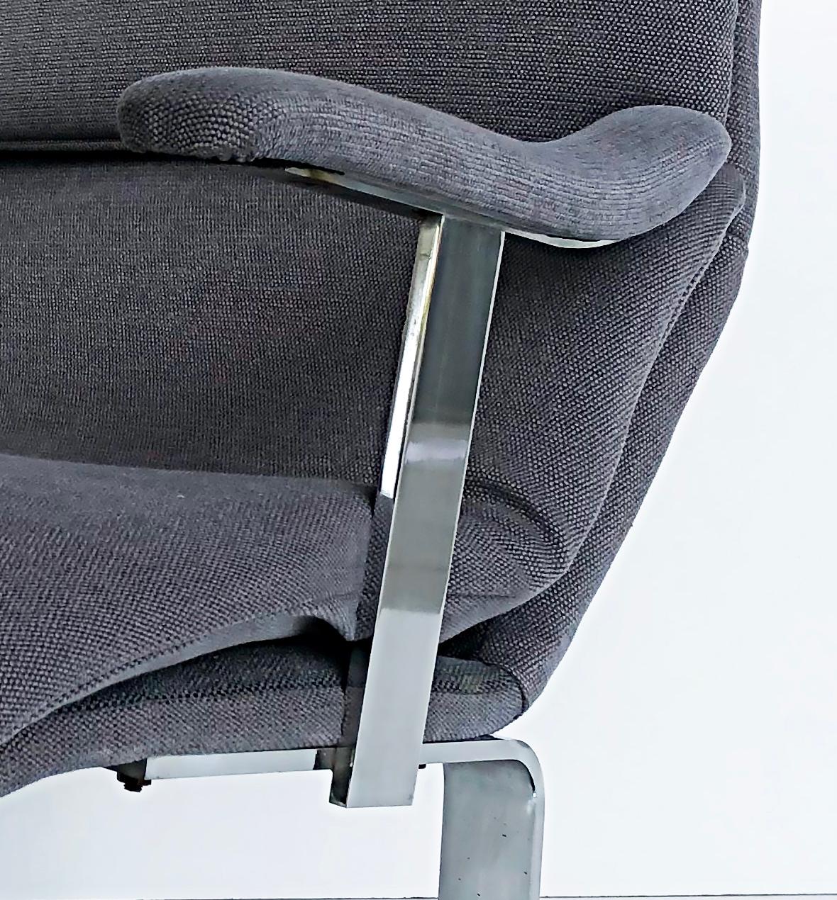 Fauteuils club attribués à Saporiti Italia, nouveau tissu d'ameublement Kravet, 2 paires disponibles en vente 3