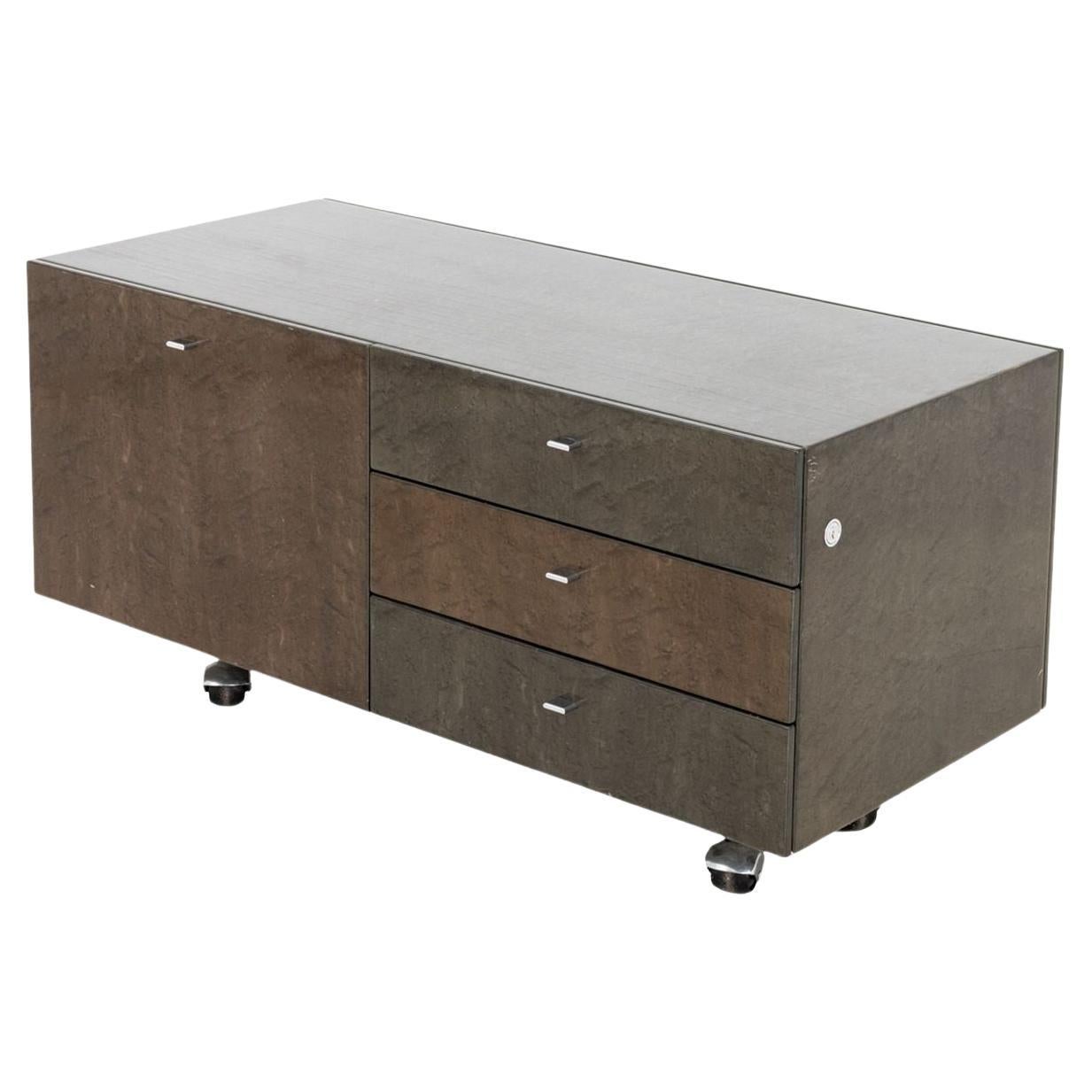 Saporiti Italia Bird's Eye Maple Credenza For Sale