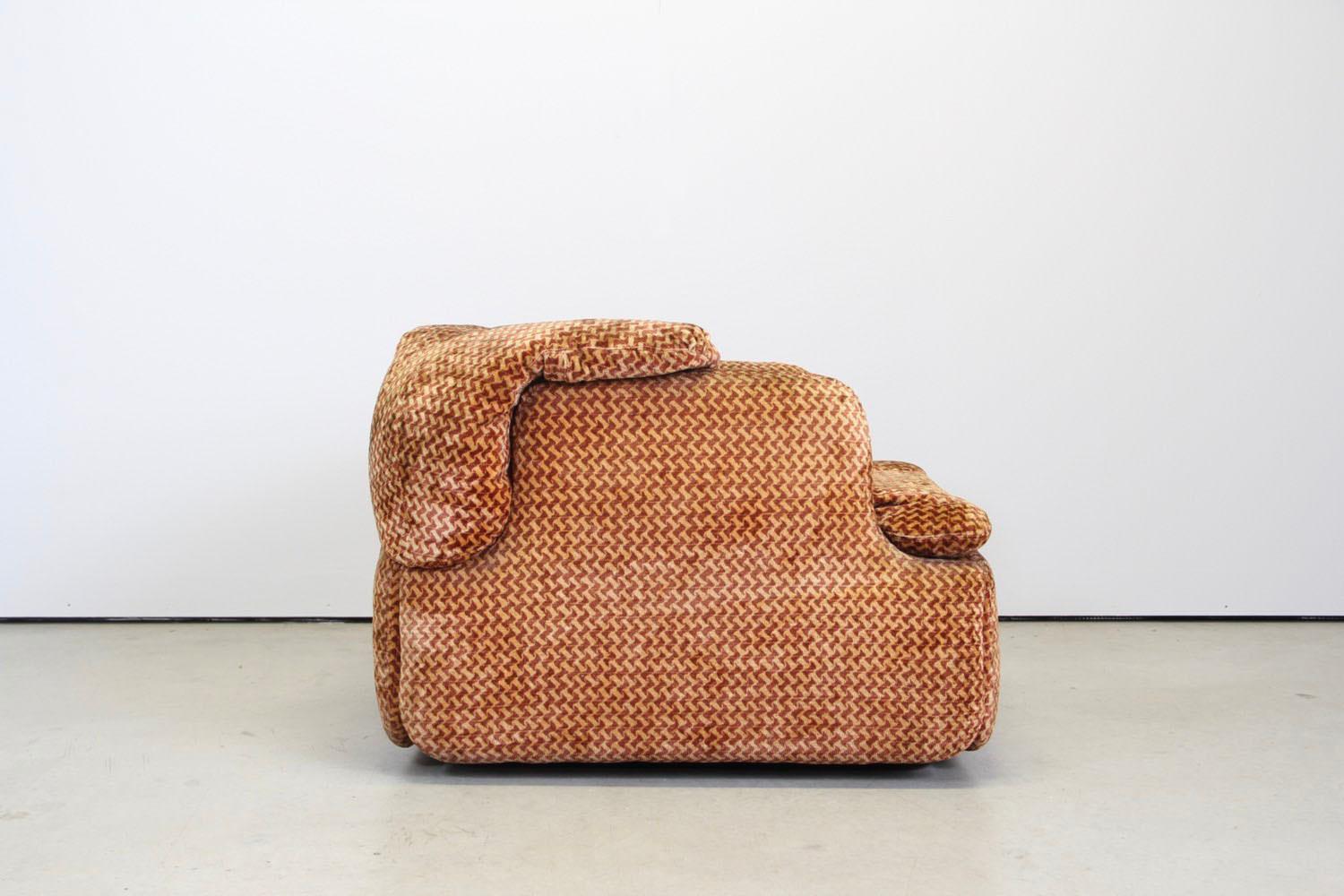 Ensemble canapé et fauteuil de salon confidentiel Saporiti Italia:: 1970 3