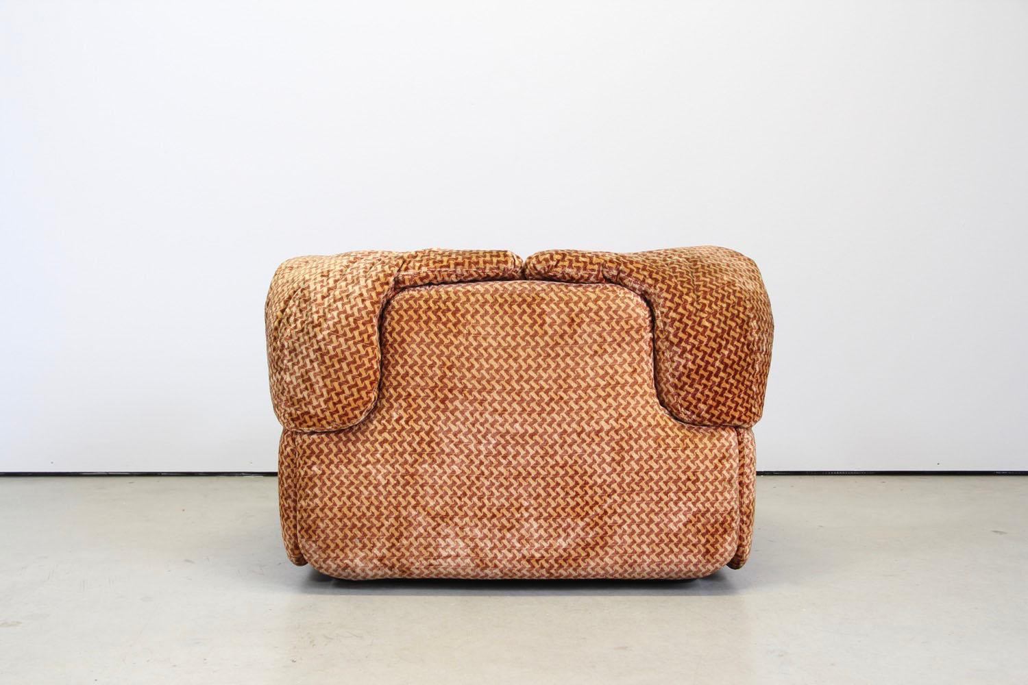 Ensemble canapé et fauteuil de salon confidentiel Saporiti Italia:: 1970 5