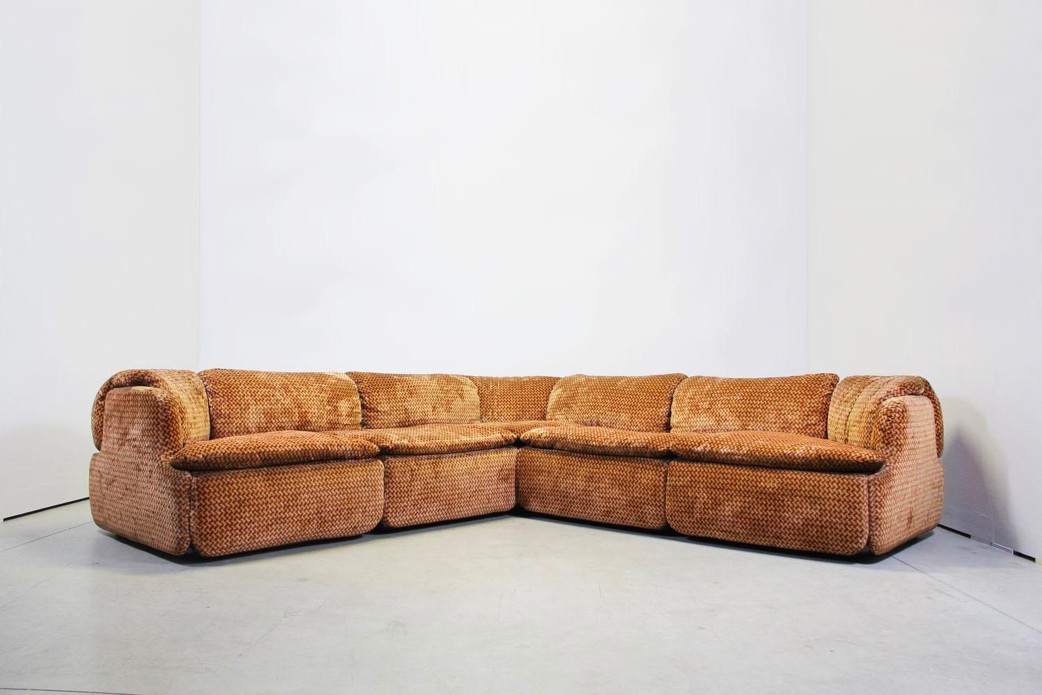 Late 20th Century Saporiti Italia Confidential Sofa and Armchair Living Room Set, 1970s
