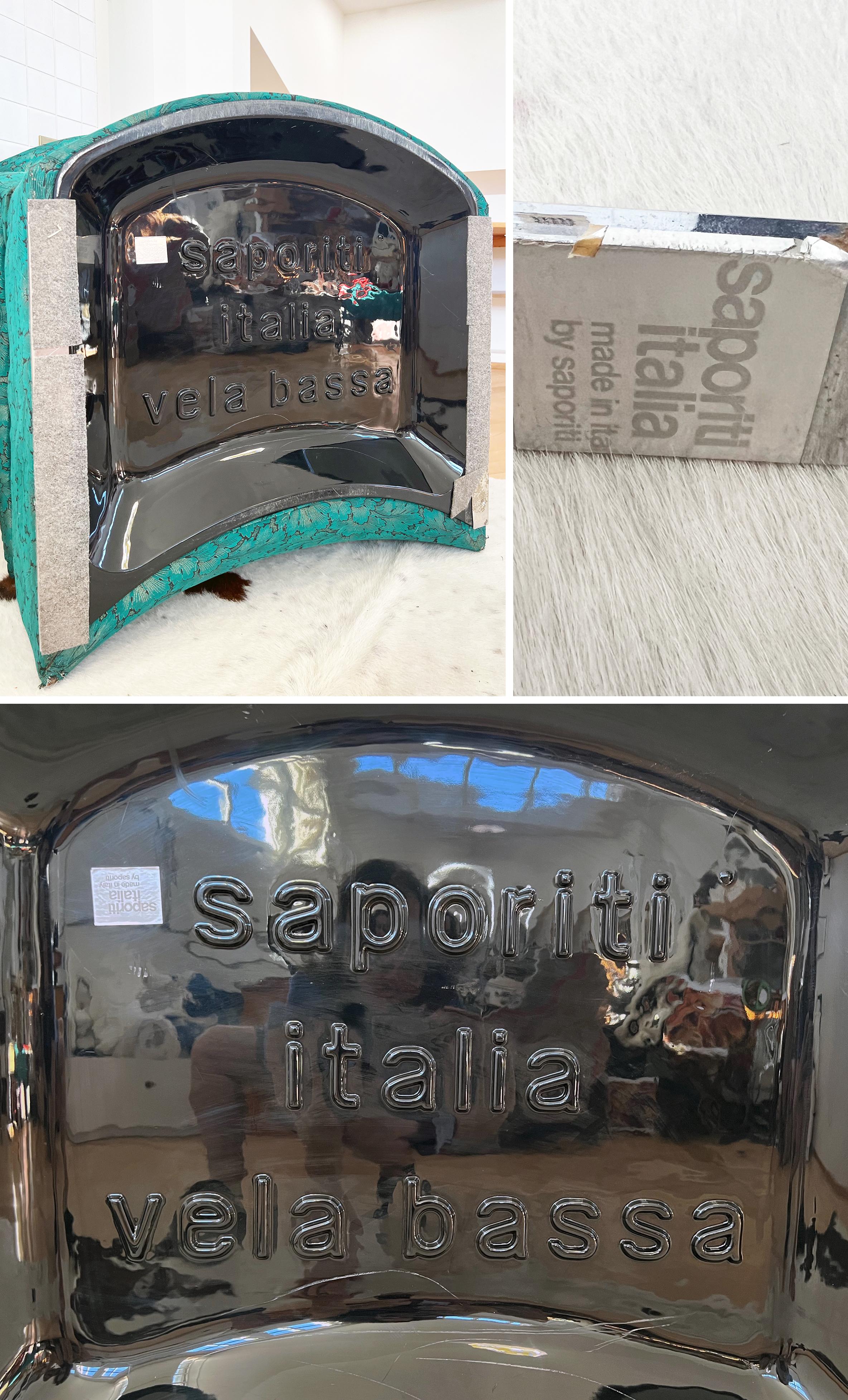 Saporiti Italia Giovanni Offredi Vela Alta Lounge Chair + Ottoman 70s For Sale 5