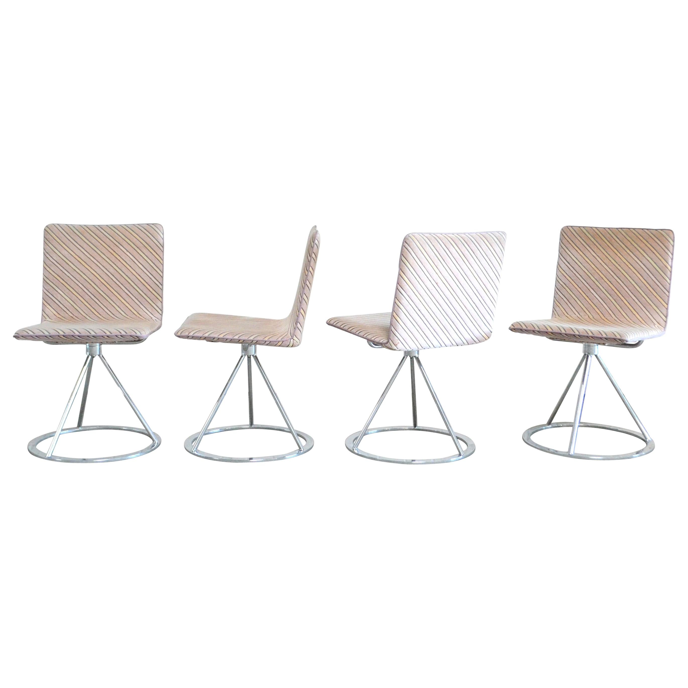 Saporiti Italia & Missoni Set of 4 Dining Chairs Dania by Salvati e Tresoldi