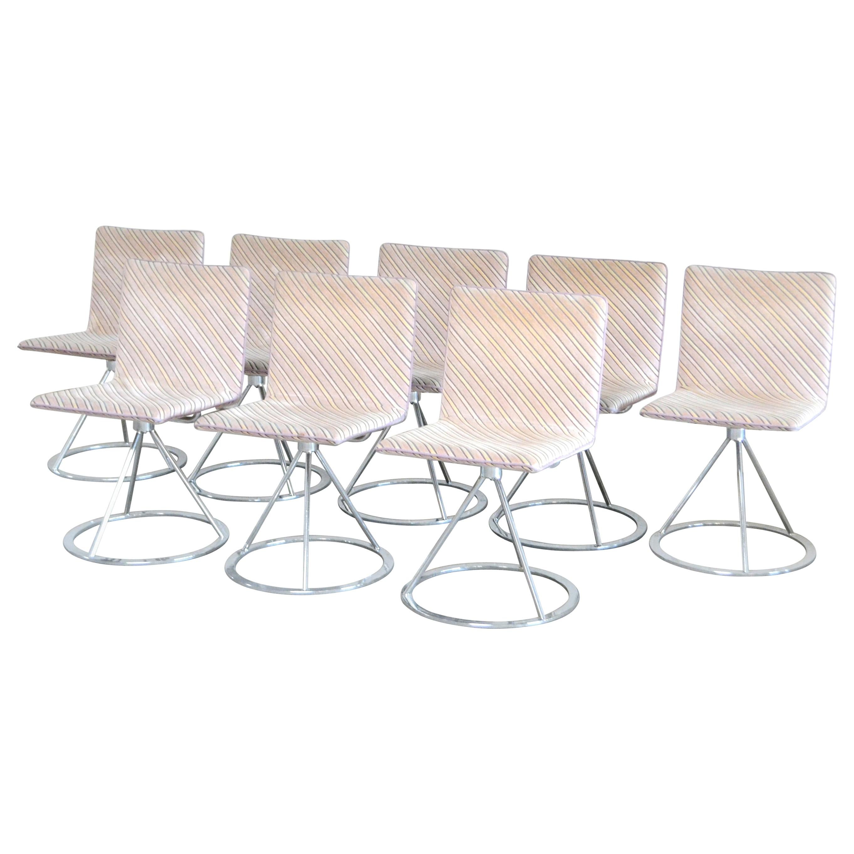 Saporiti Italia & Missoni Set of 8 Dining Chairs Dania by Salvati e Tresoldi For Sale