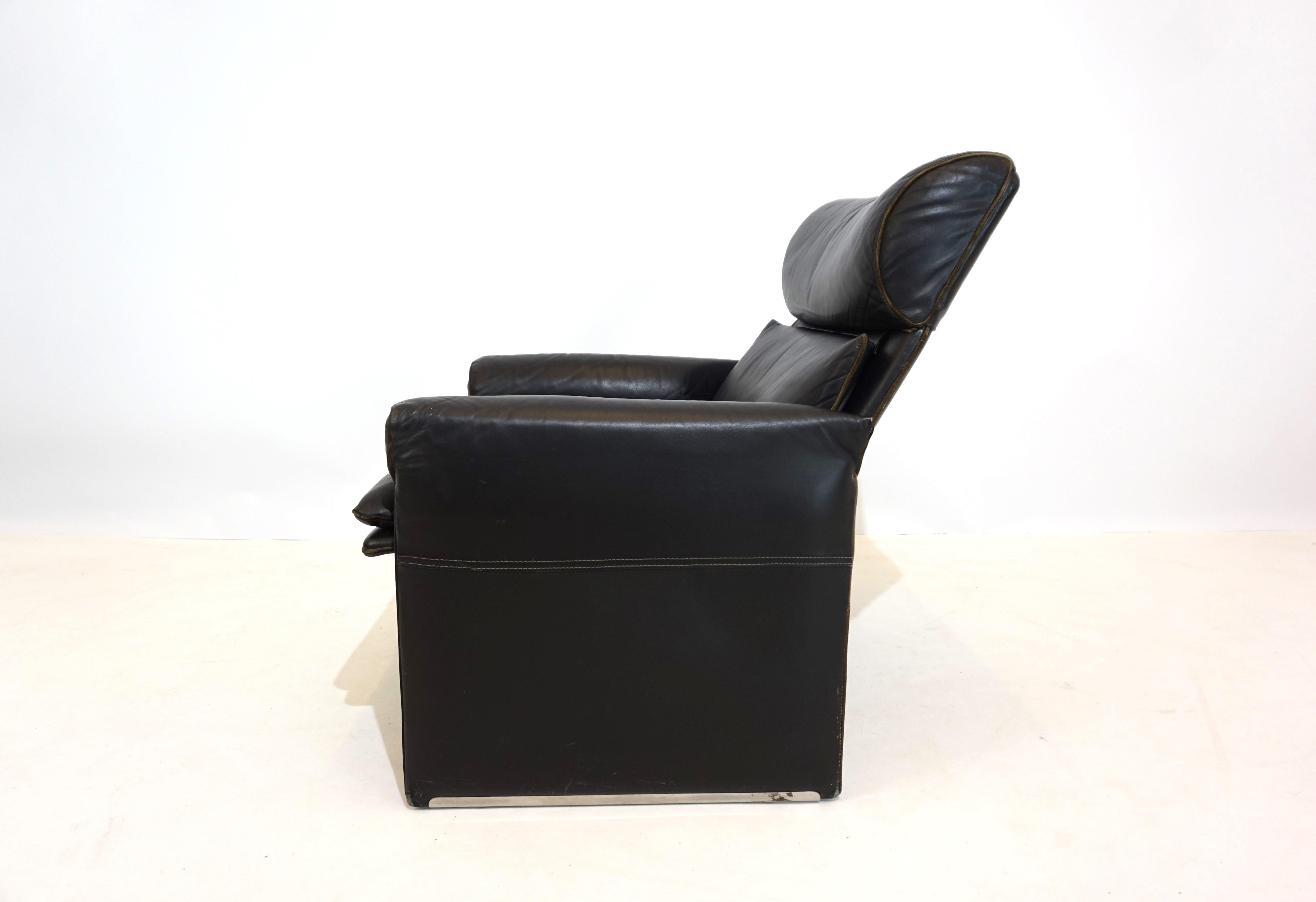 Saporiti Italia set de 2 fauteuils en cuir par Giovanni Offredi en vente 12