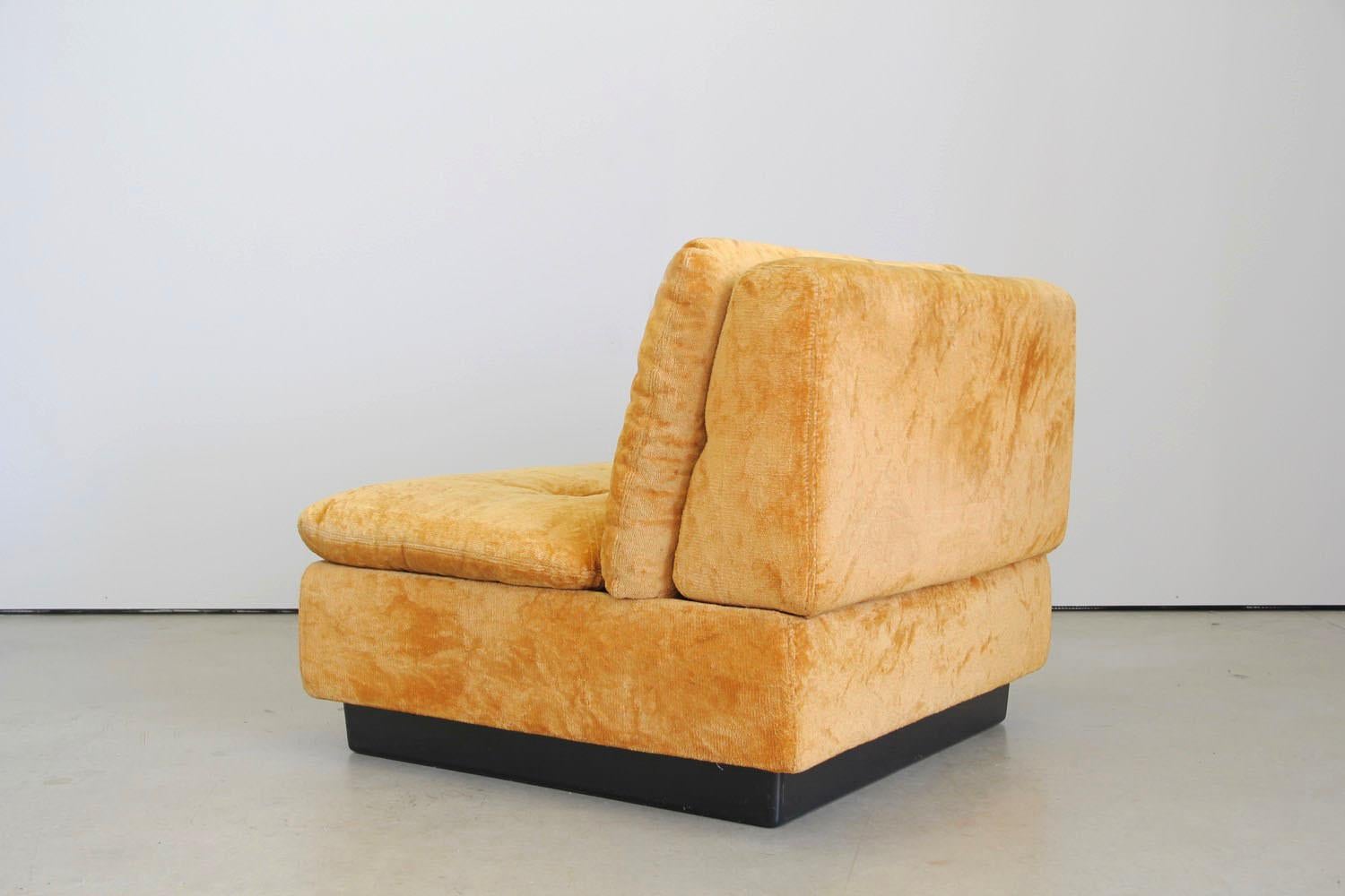 Fabric Saporiti Italia Sofa Modular Seating System, 1970s