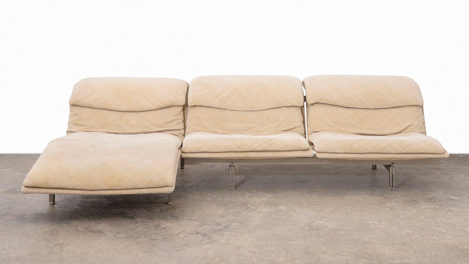 Saporiti Italia Zweisitzer-Sofa „Wave“ von Giovanni Offredi, 1970er Jahre im Angebot 6