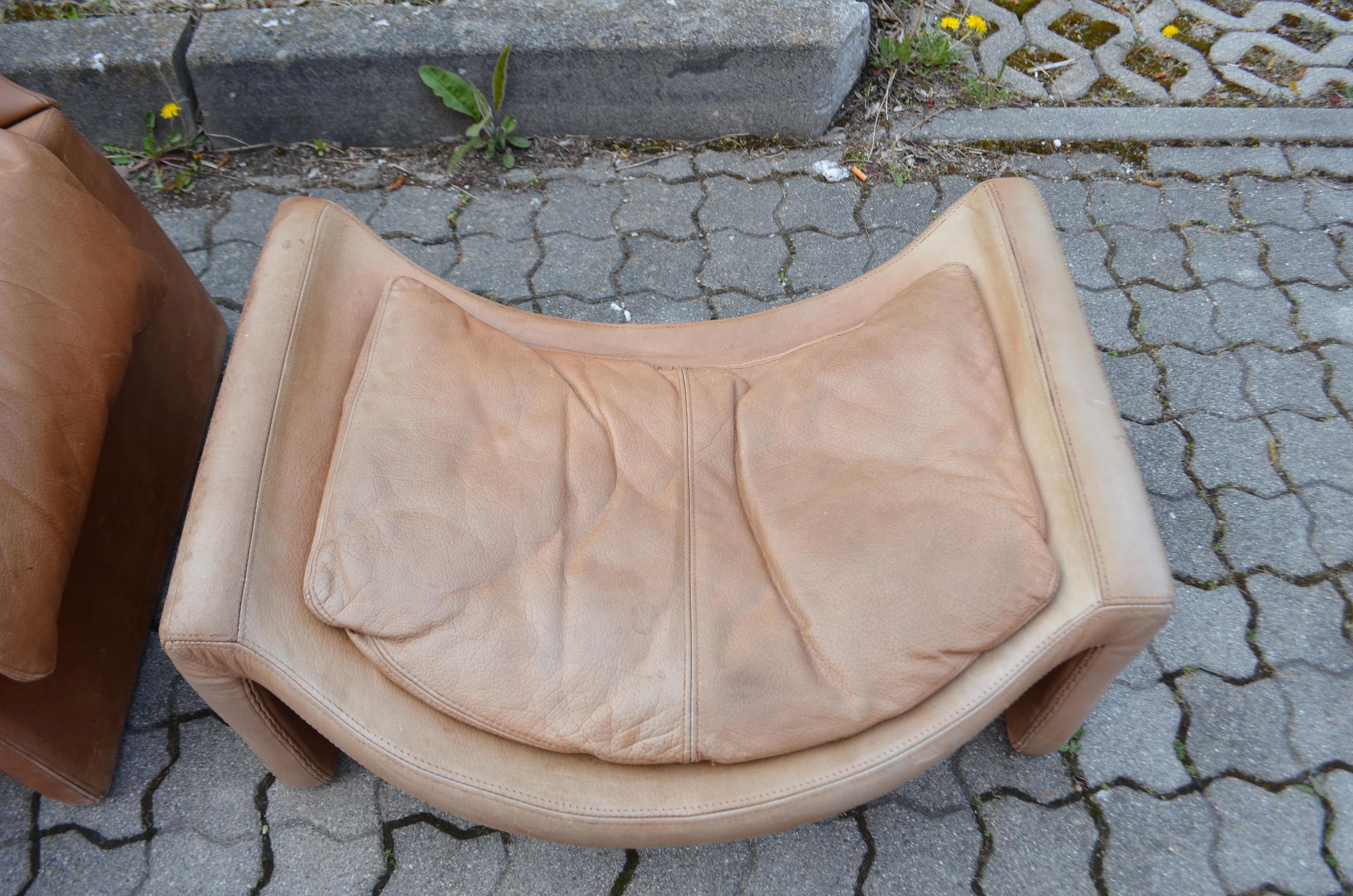 Saporiti Italia Vittorio Introini P60 Lounge Chair and Ottoman Proposals In Good Condition In Munich, Bavaria