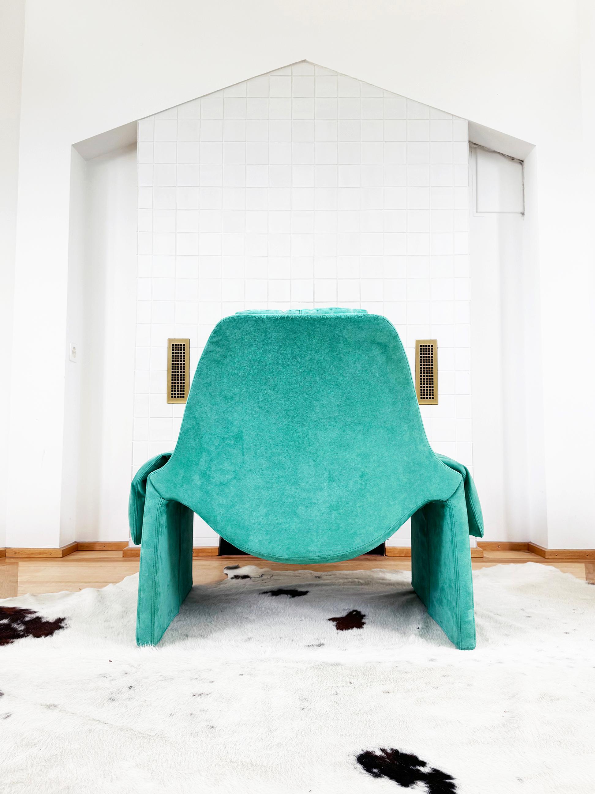 Saporiti Italia Vittorio Introini Sillón P60 + Otomana P61 de Proposals 70s en venta 3