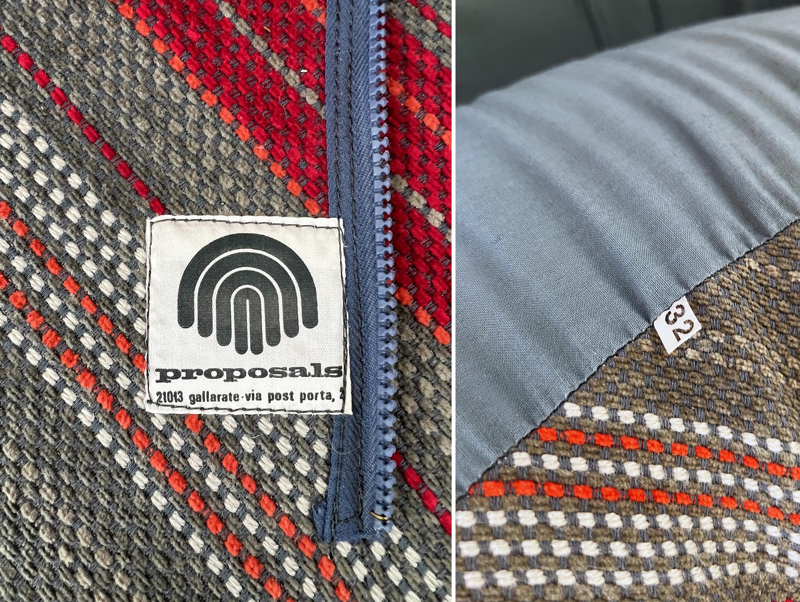 Saporiti Italia Vittorio Introini Sillón P60 + Otomana P61 de Proposals 70s en venta 4