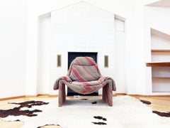 Saporiti Italia Vittorio Introini P60 Lounge Chair +P61 Ottoman by Proposals 70s